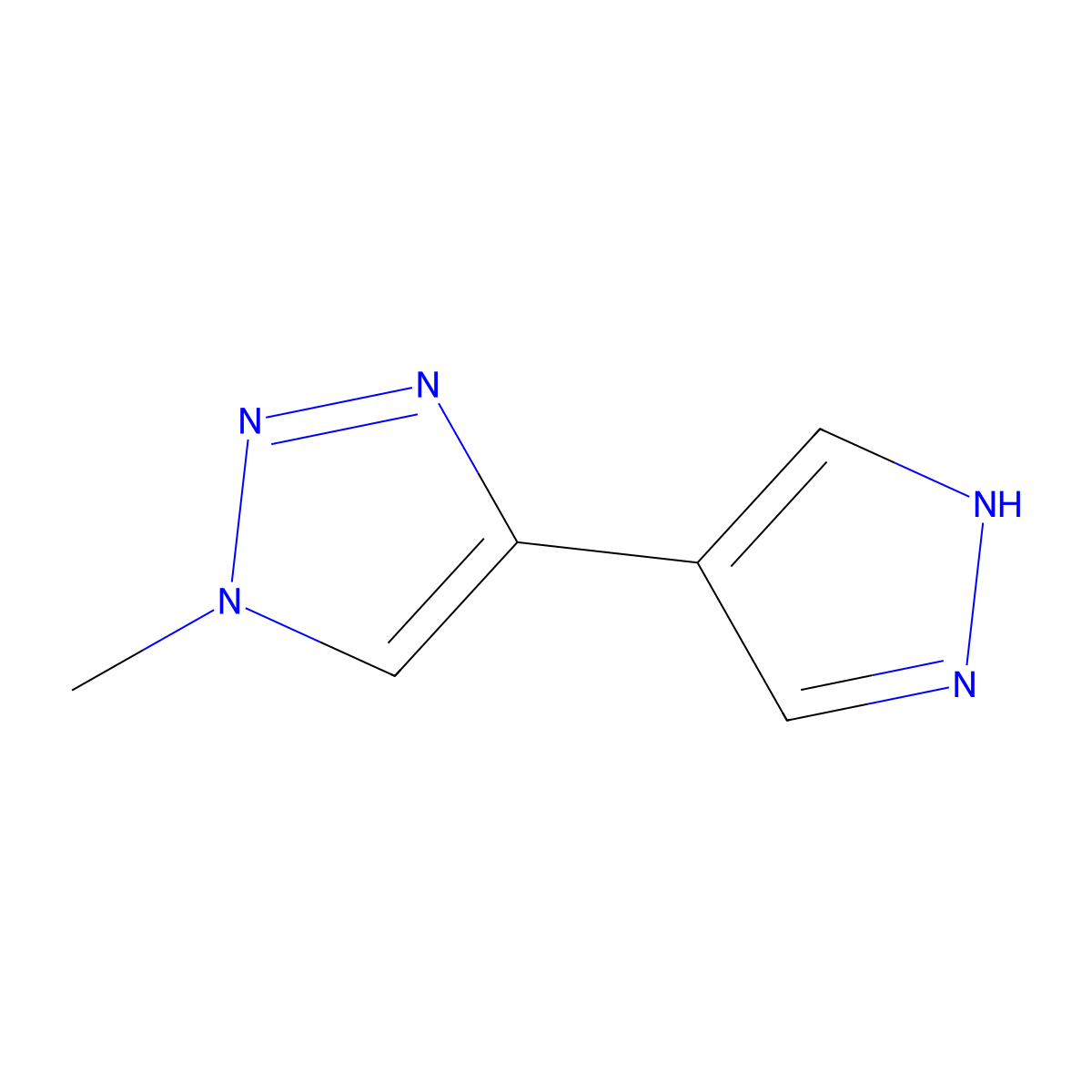 1-methyl-4-(1H-pyrazol-4-yl)-1H-1,2,3-triazole molecular structure, CAS 1983942-97-7
