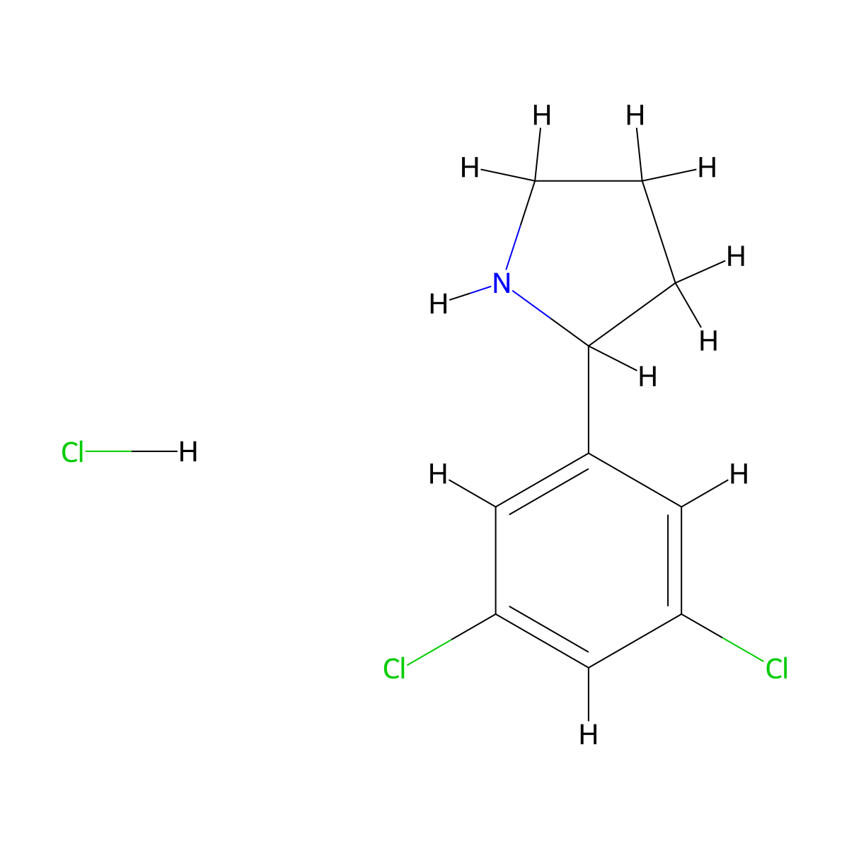 2-(3,5-Dichlorophenyl)pyrrolidine hydrochloride molecular structure, CAS 1983958-02-6