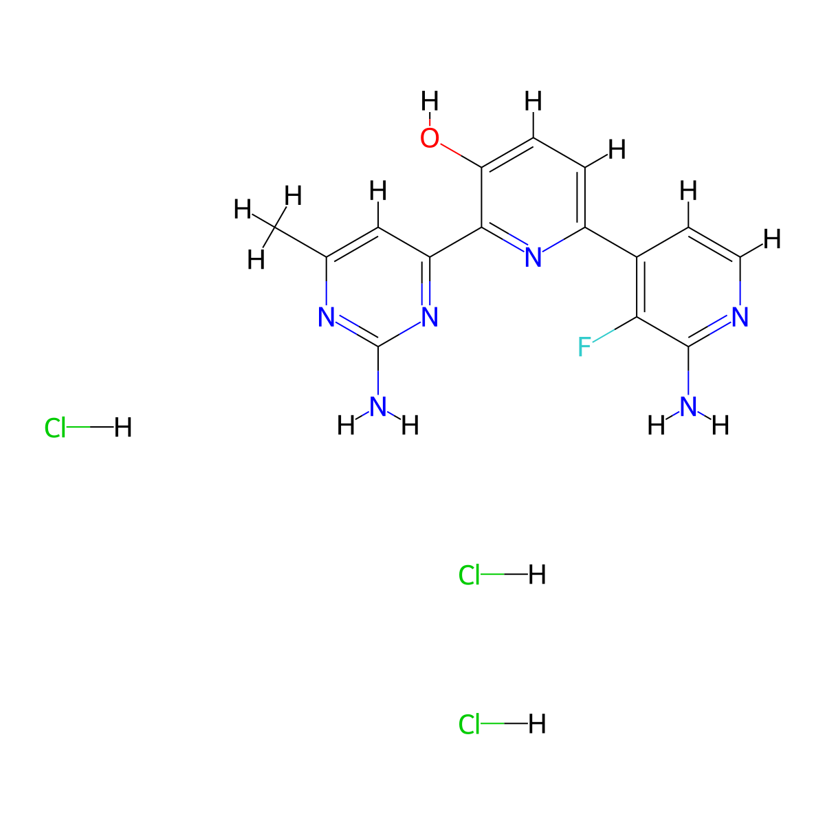 Tanuxiciclib trihydrochloride molecular structure, CAS 1983984-11-7