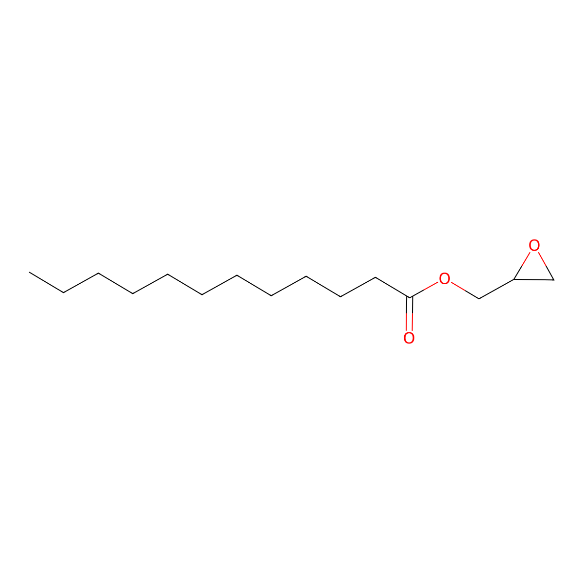 Glycidyl laurate molecular structure, CAS 1984-77-6