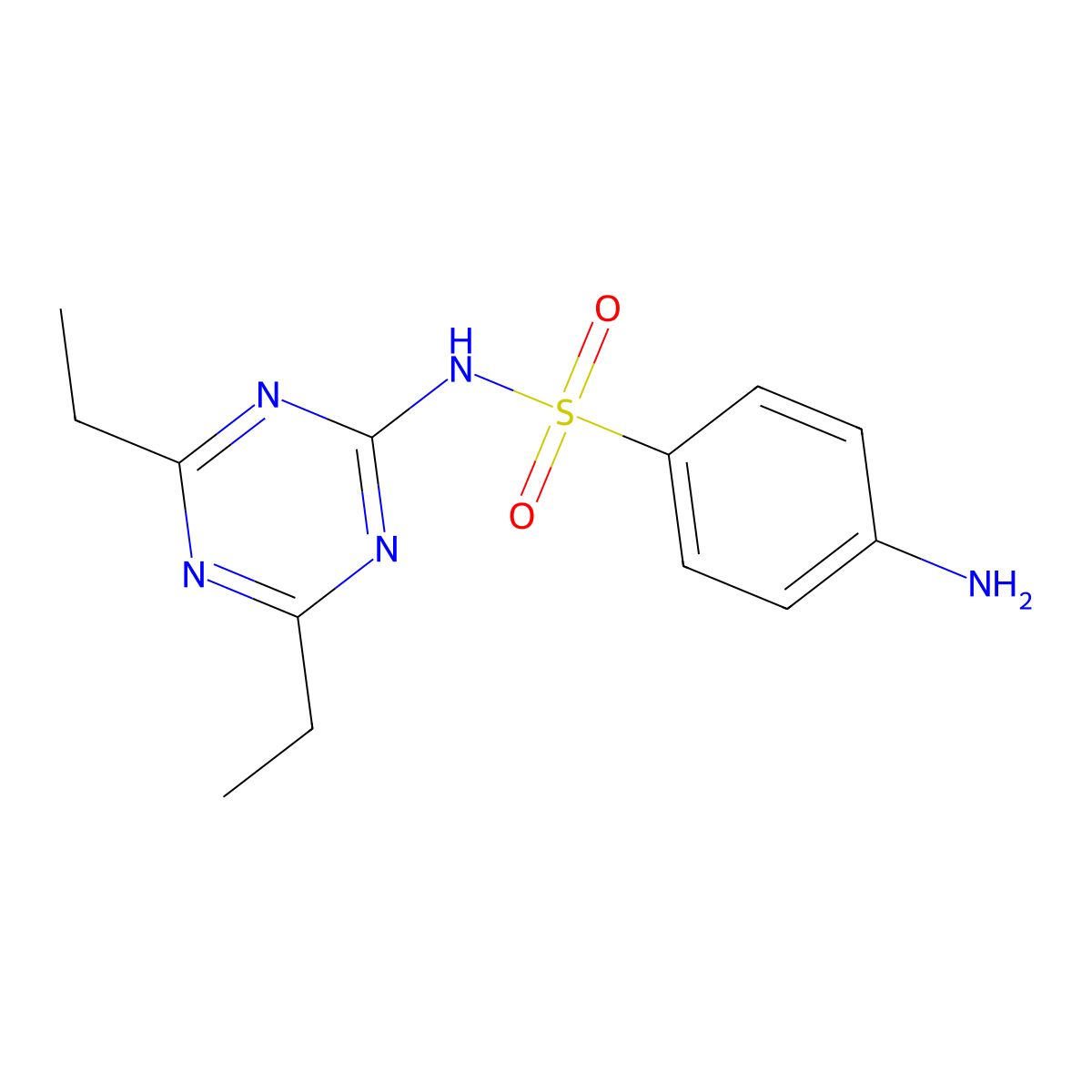 Sulfasymazine molecular structure, CAS 1984-94-7