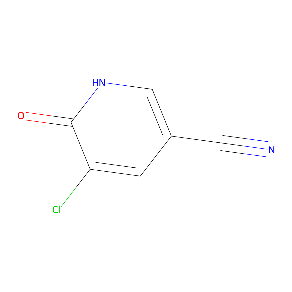 5-Chloro-6-hydroxynicotinonitrile molecular structure, CAS 19840-46-1
