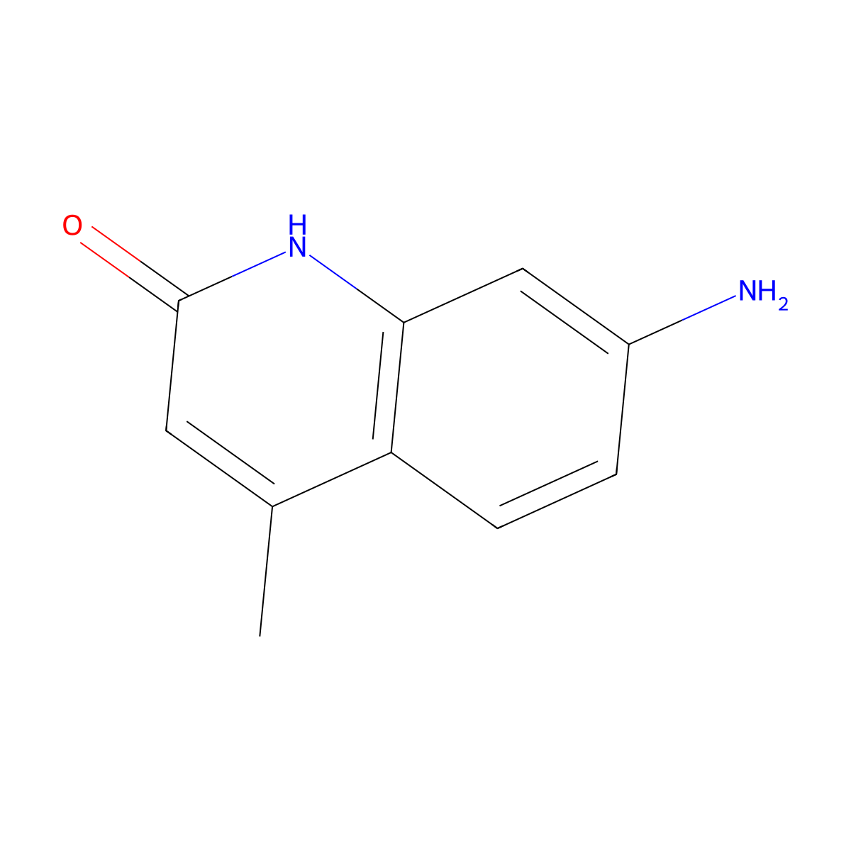7-Amino-4-methyl-2-quinolinone molecular structure, CAS 19840-99-4