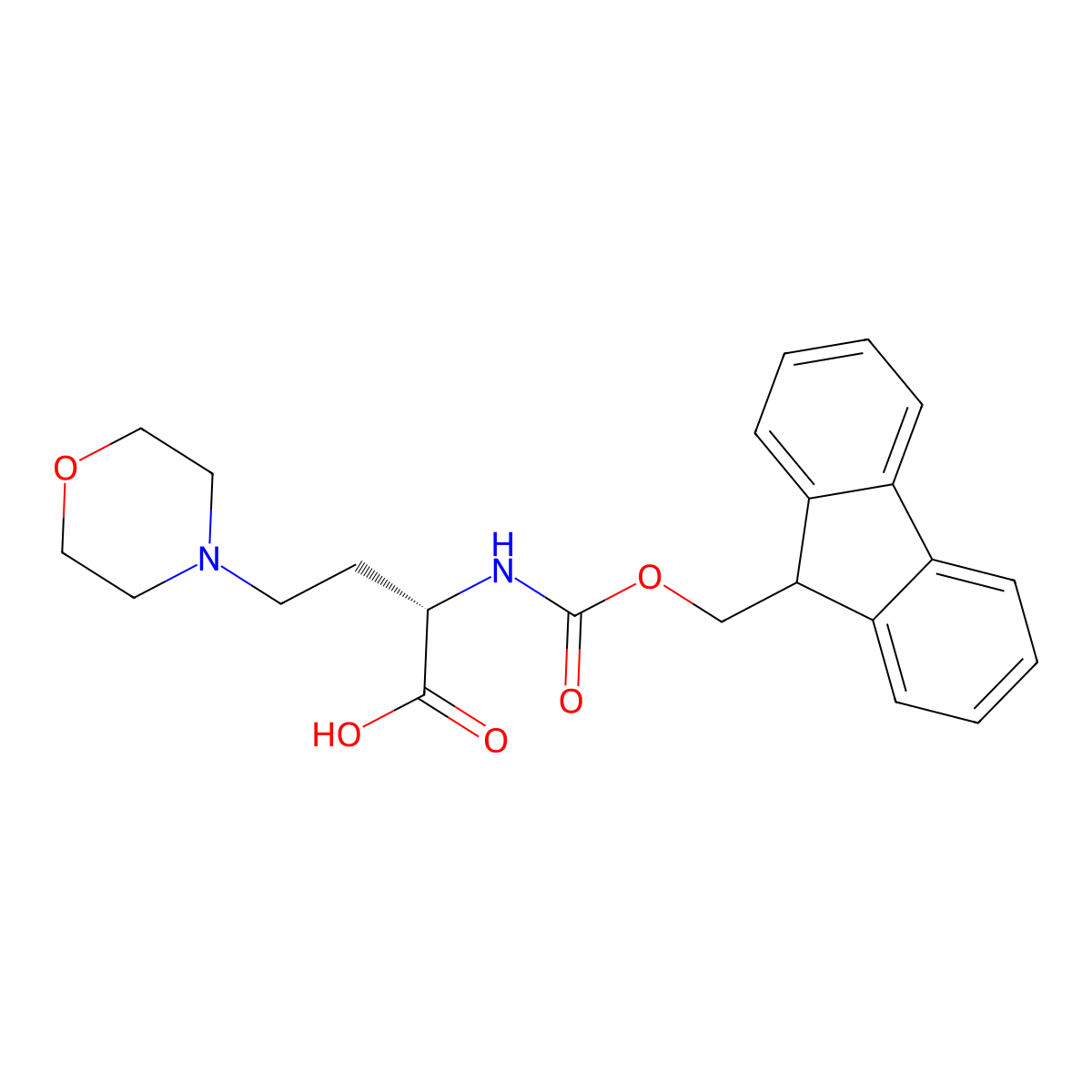 (S)-2-(Fmoc-amino)-4-morpholinobutanoic acid molecular structure, CAS 1984002-11-0