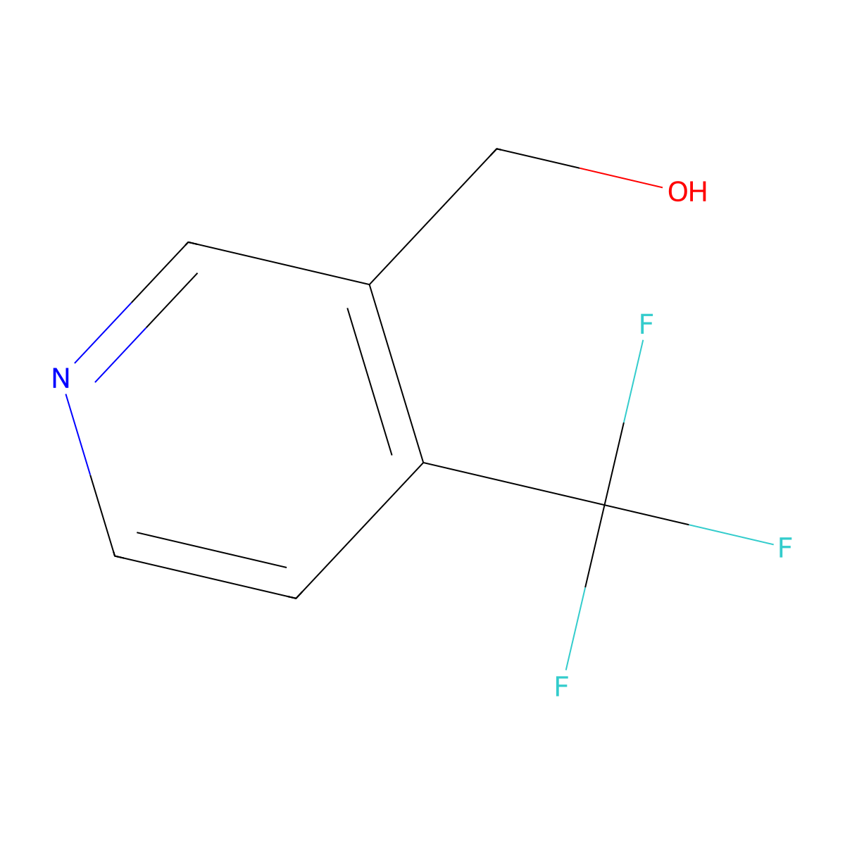(4-(Trifluoromethyl)pyridin-3-yl)methanol molecular structure, CAS 198401-76-2