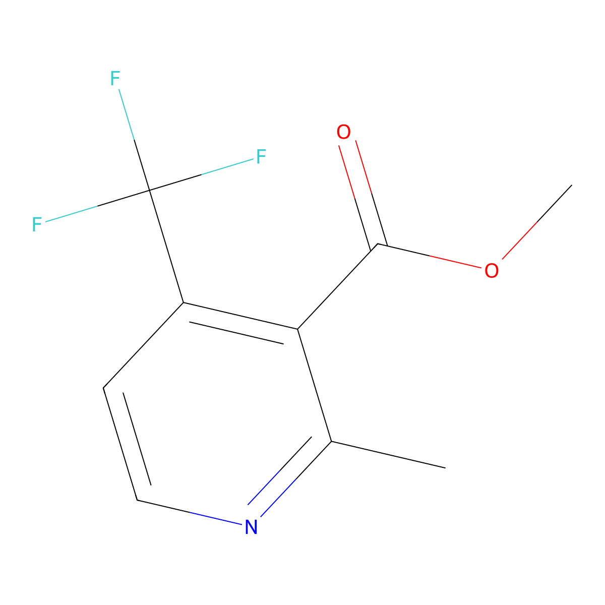 Methyl 2-methyl-4-trifluoromethylnicotinate molecular structure, CAS 198401-84-2