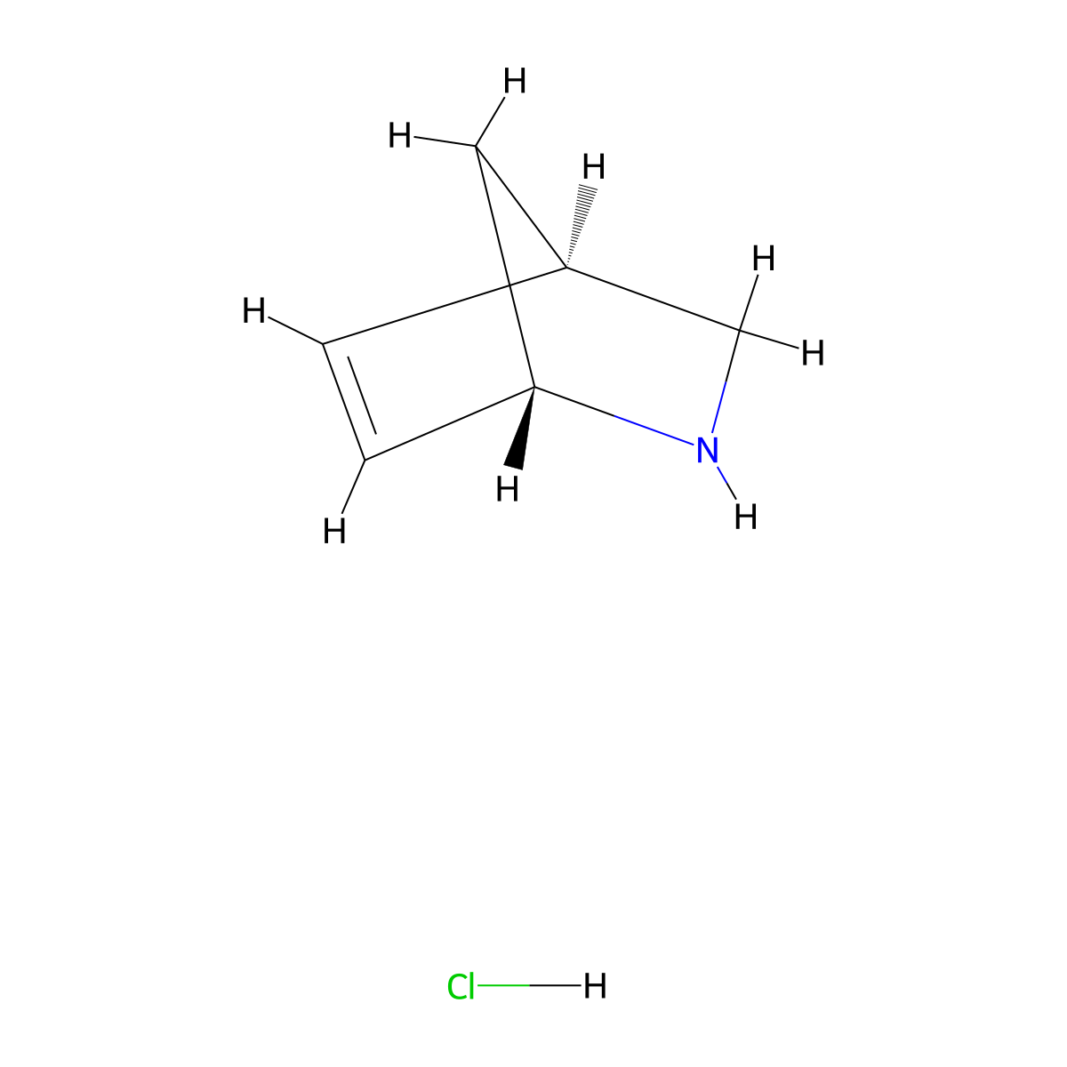 rel-(1S,4R)-2-Azabicyclo[2.2.1]hept-5-ene hydrochloride molecular structure, CAS 1984017-00-6