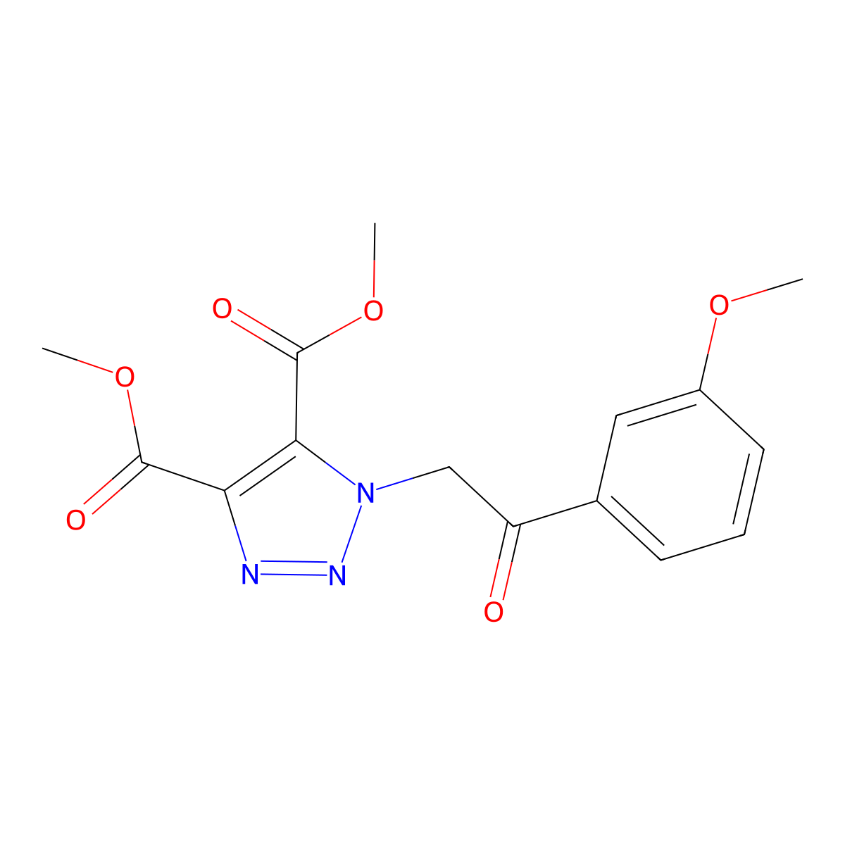 dimethyl 1-[2-(3-methoxyphenyl)-2-oxoethyl]-1H-1,2,3-triazole-4,5-dicarboxylate molecular structure, CAS 1984052-87-0