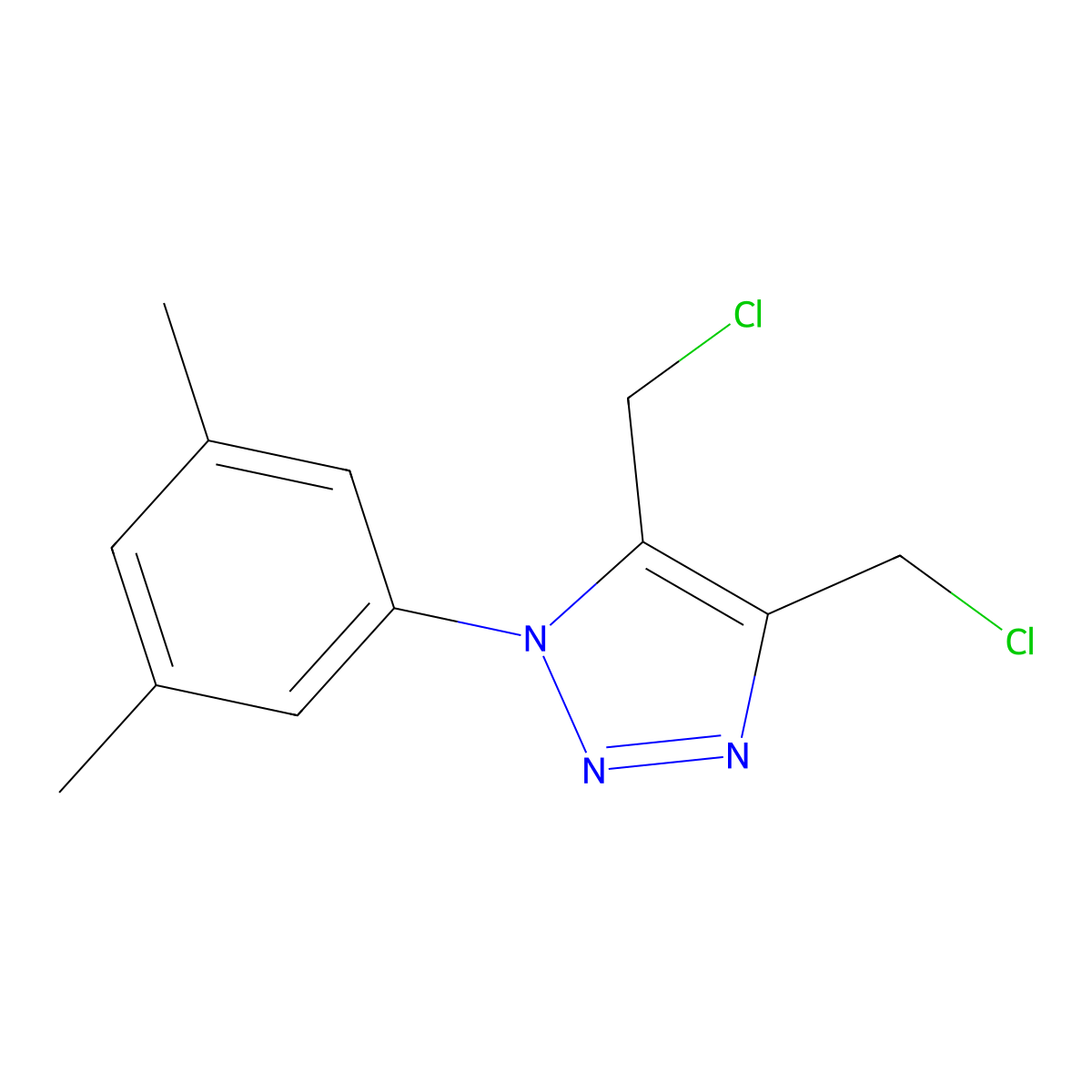 4,5-bis(chloromethyl)-1-(3,5-dimethylphenyl)-1H-1,2,3-triazole molecular structure, CAS 1984052-93-8