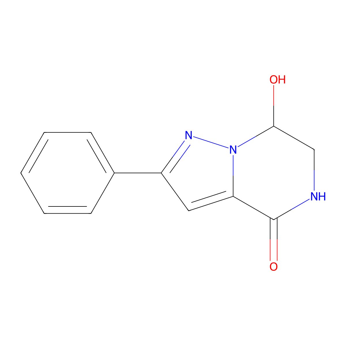 7-hydroxy-2-phenyl-6,7-dihydropyrazolo[1,5-a]pyrazin-4(5H)-one molecular structure, CAS 1984053-16-8