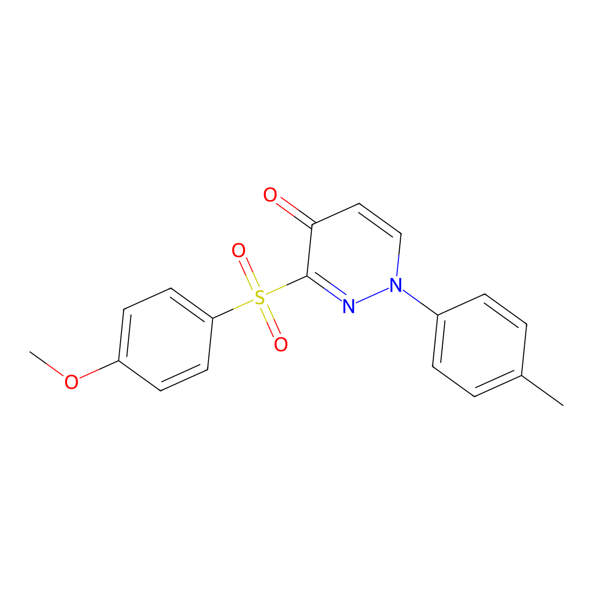 3-[(4-methoxyphenyl)sulfonyl]-1-(4-methylphenyl)pyridazin-4(1H)-one molecular structure, CAS 1984073-27-9