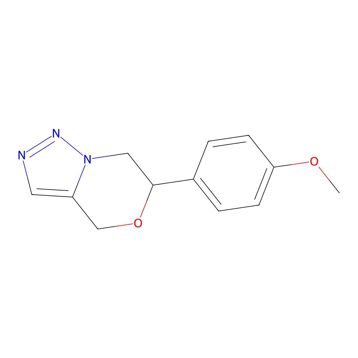 6-(4-methoxyphenyl)-6,7-dihydro-4H-[1,2,3]triazolo[5,1-c][1,4]oxazine molecular structure, CAS 1984073-87-1