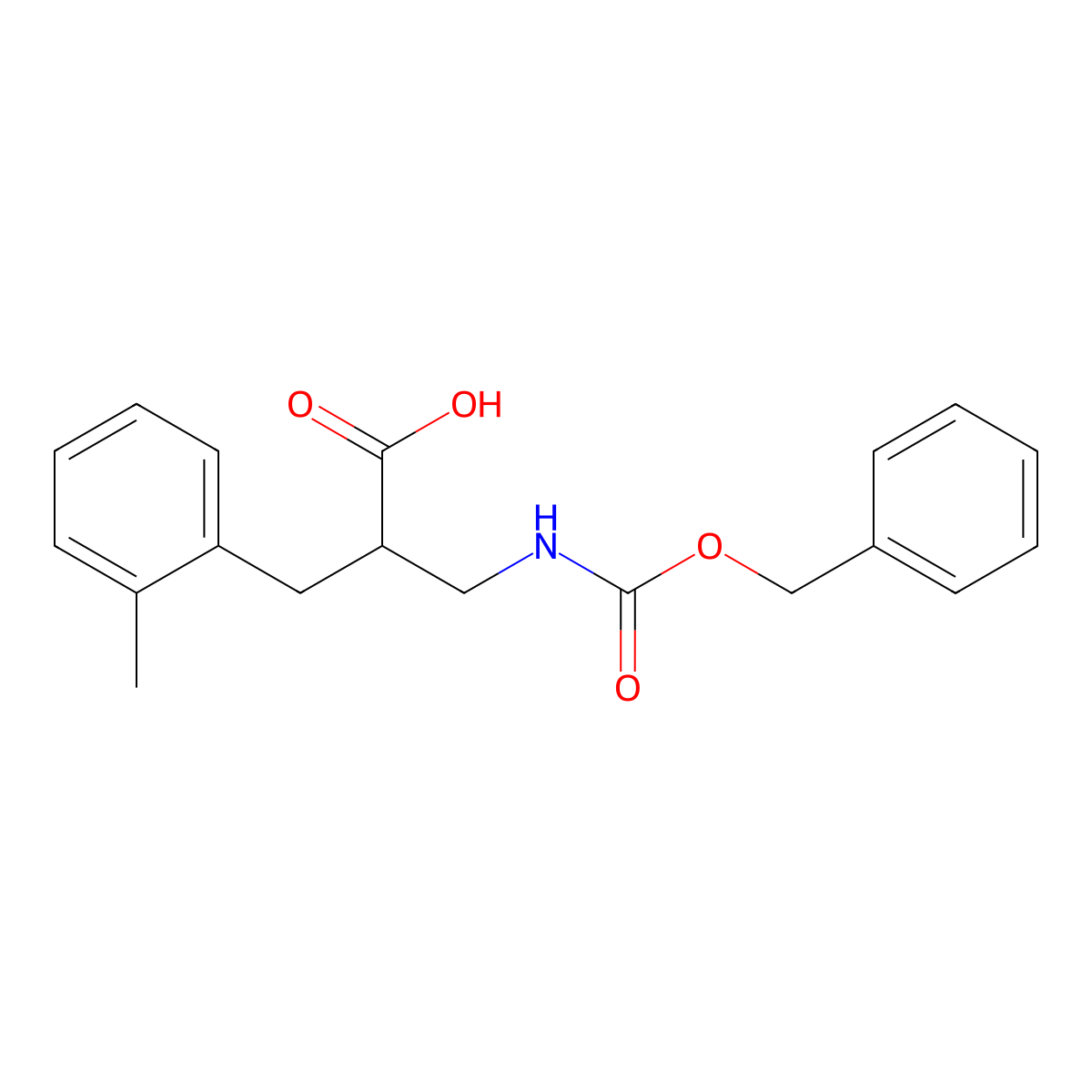 3-{[(Benzyloxy)carbonyl]amino}-2-[(2-methylphenyl)methyl]propanoic acid molecular structure, CAS 1984074-02-3