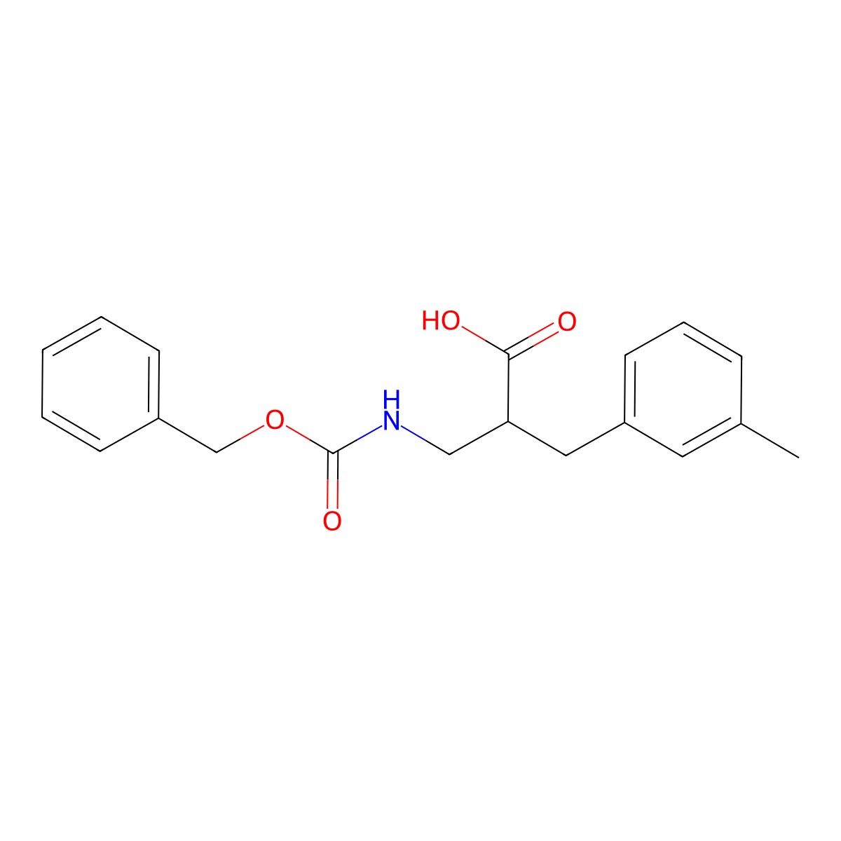 3-{[(Benzyloxy)carbonyl]amino}-2-[(3-methylphenyl)methyl]propanoic acid molecular structure, CAS 1984074-07-8