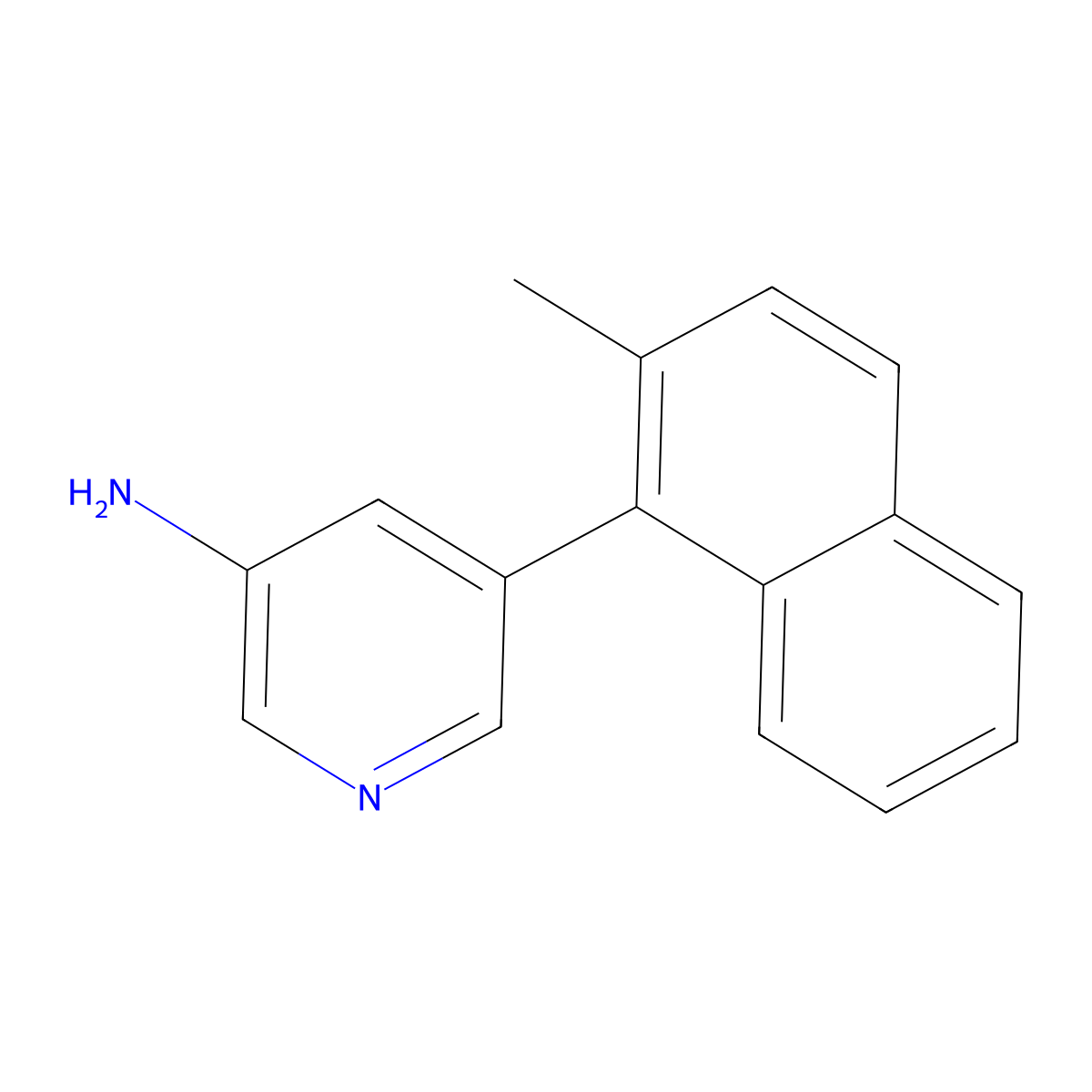 5-(2-Methylnaphthalen-1-yl)pyridin-3-amine molecular structure, CAS 1984099-05-9