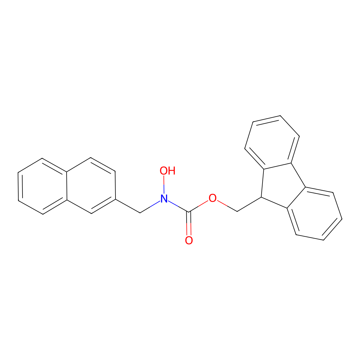 Fmoc-n-naphthylmethyl-hydroxylamine molecular structure, CAS 198411-66-4