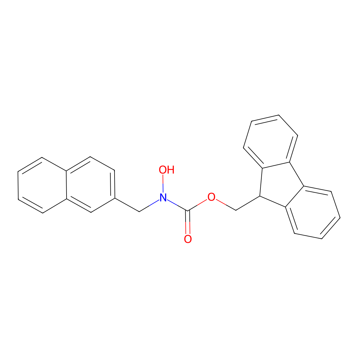 Fmoc-n-naphthylmethyl-hydroxylamine molecular structure, CAS 198411-66-4