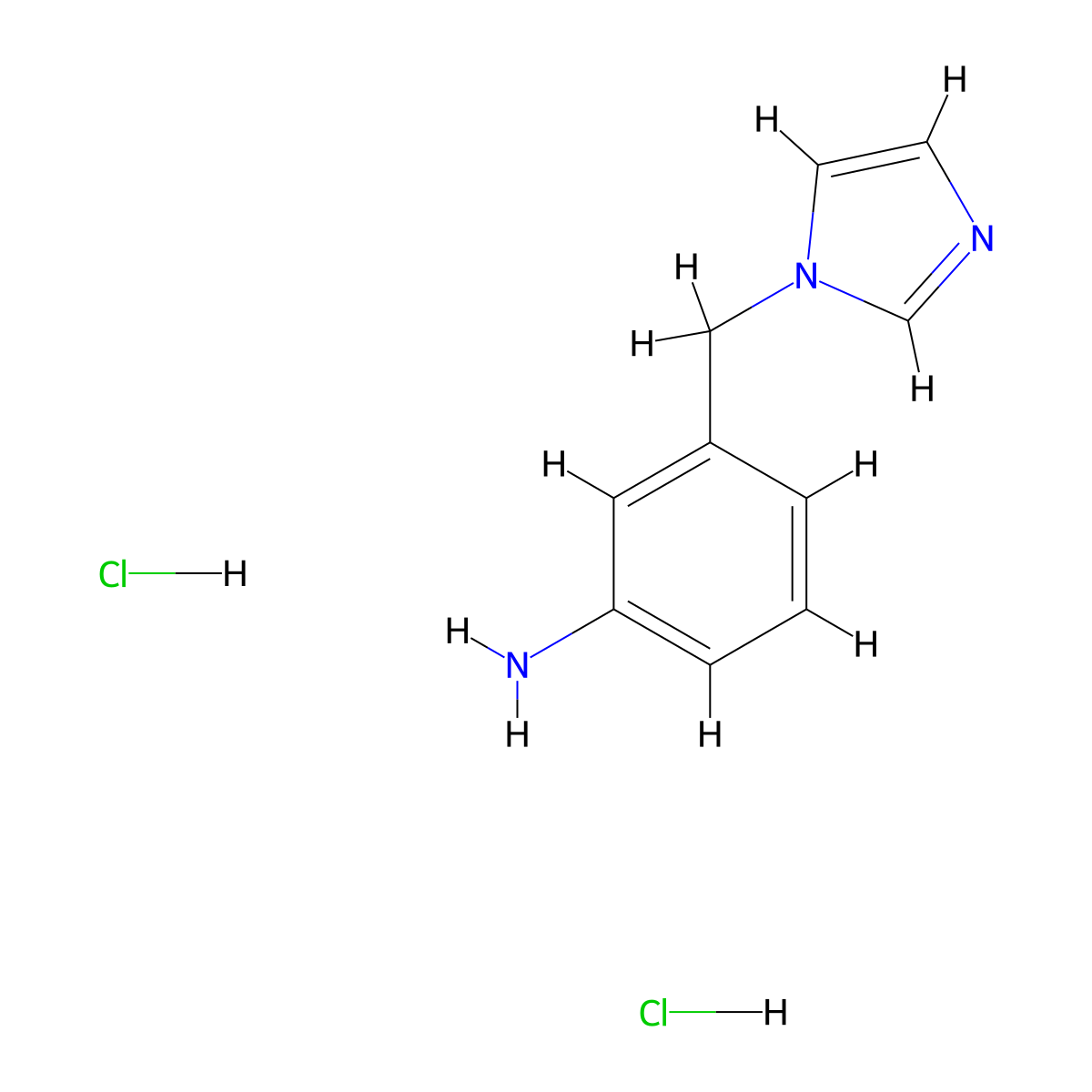 [3-(1H-imidazol-1-ylmethyl)phenyl]amine dihydrochloride molecular structure, CAS 1984117-75-0