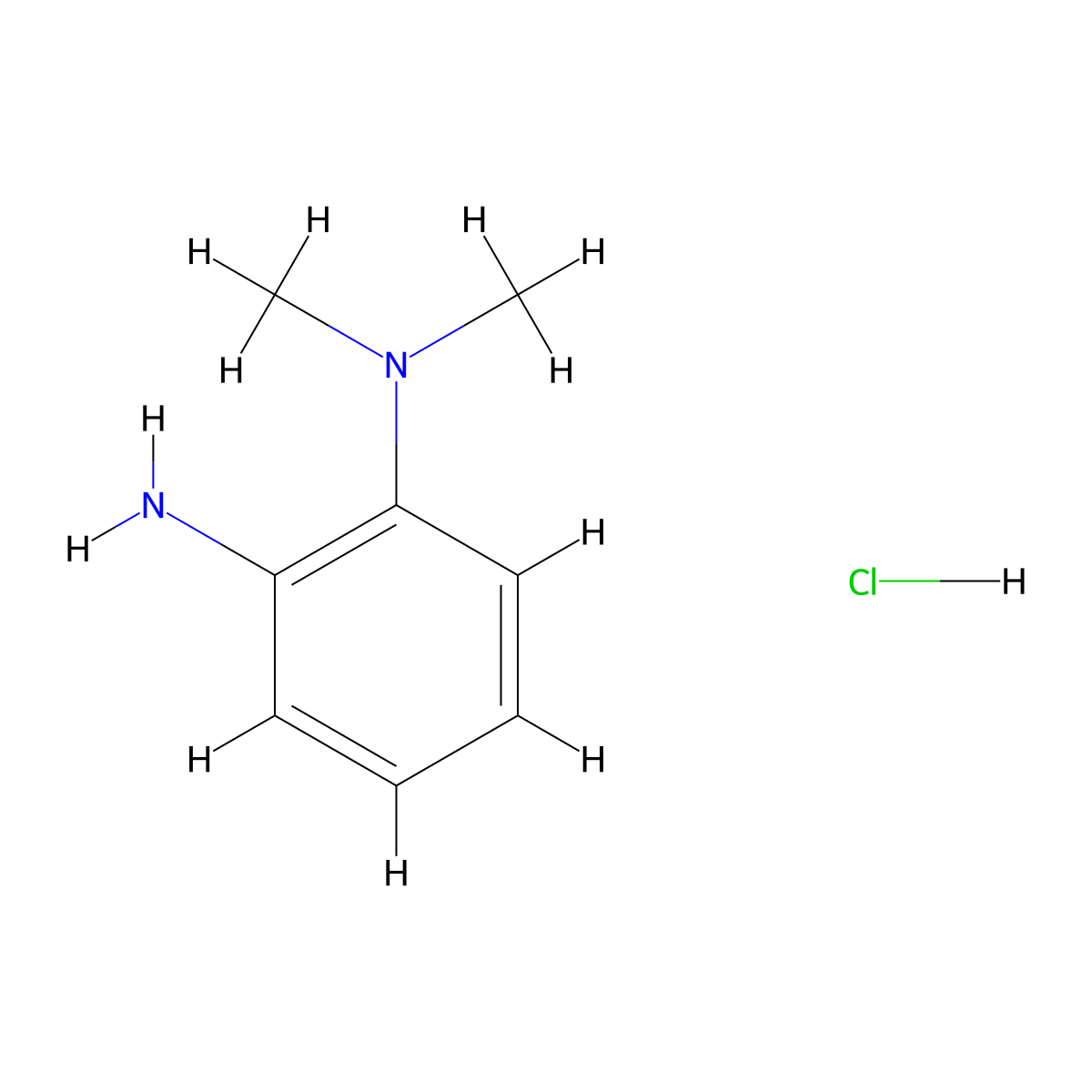 n1,n1-Dimethylbenzene-1,2-diamine hydrochloride molecular structure, CAS 1984117-81-8