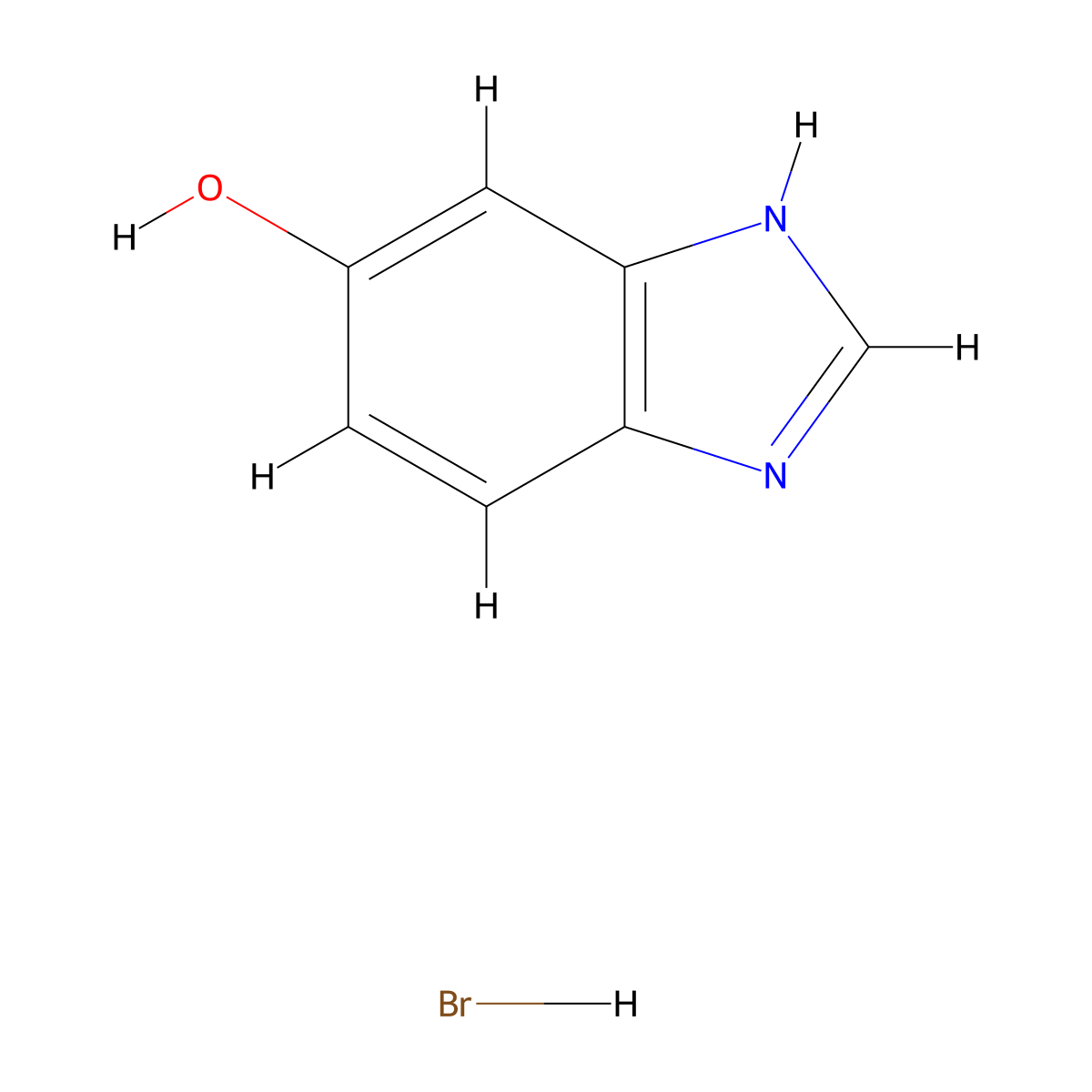 1H-benzimidazol-5-ol hydrobromide molecular structure, CAS 1984118-08-2