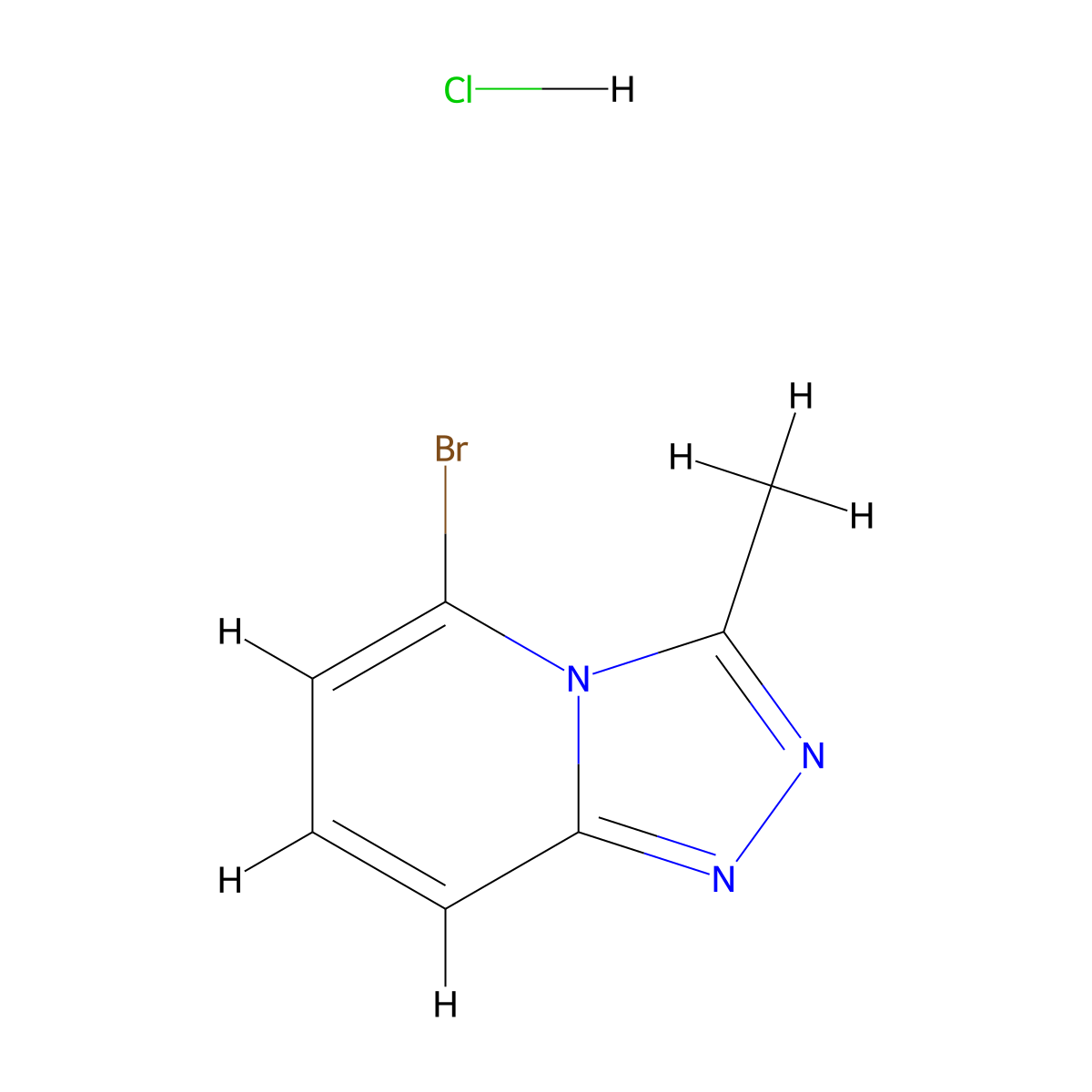 5-Bromo-3-methyl[1,2,4]triazolo[4,3-a]pyridine hydrochloride molecular structure, CAS 1984136-38-0