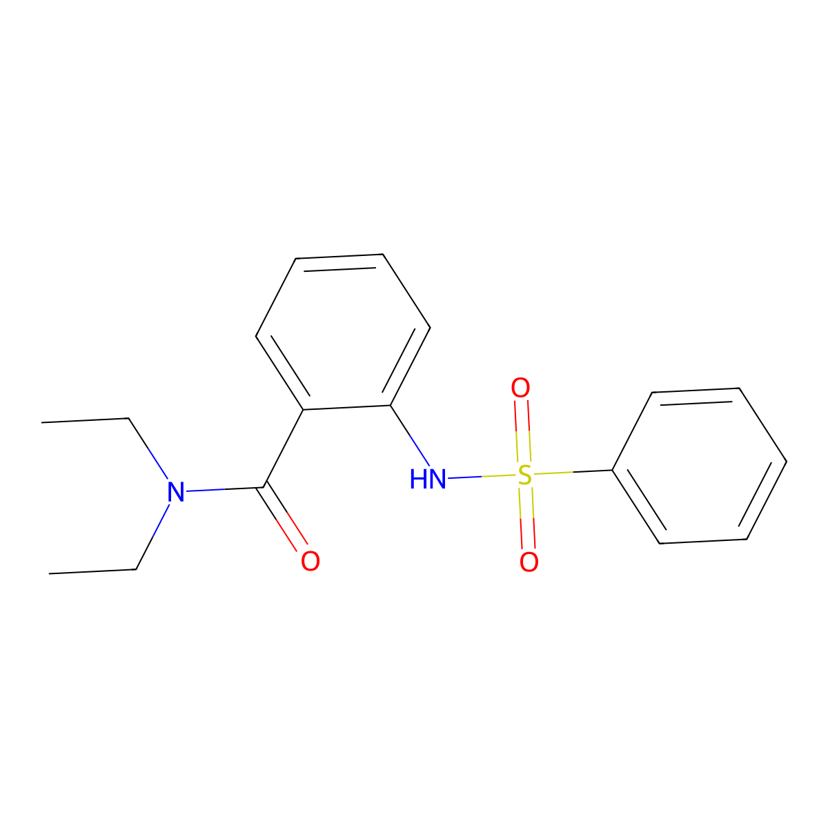 Benzamide, N,N-diethyl-2-[(phenylsulfonyl)amino]- molecular structure, CAS 198414-90-3