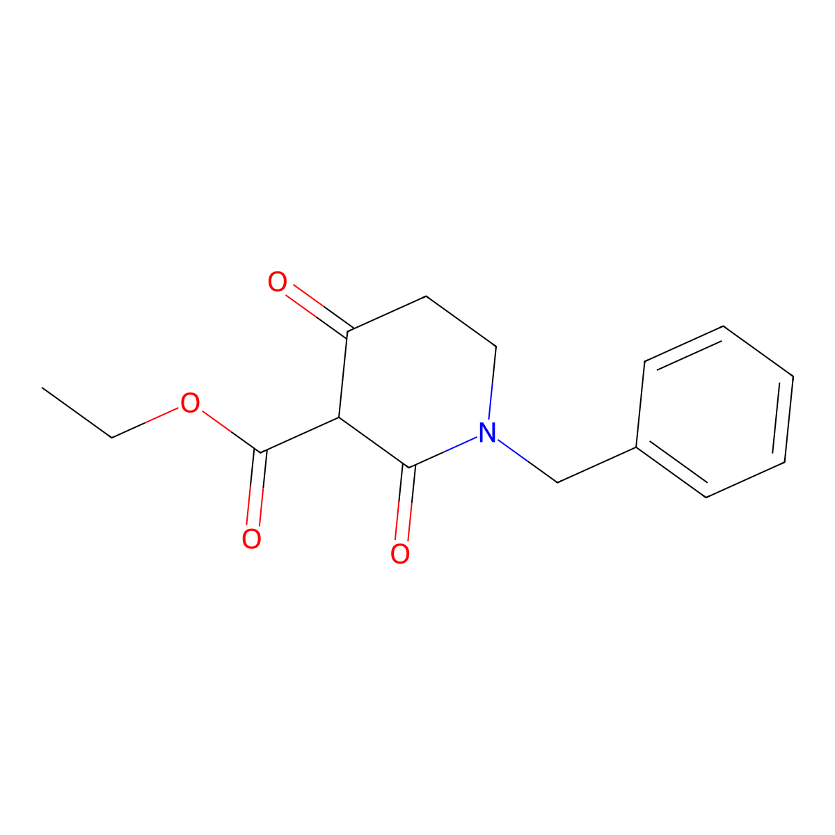Ethyl 1-benzyl-2,4-dioxopiperidine-3-carboxylate molecular structure, CAS 198417-15-1