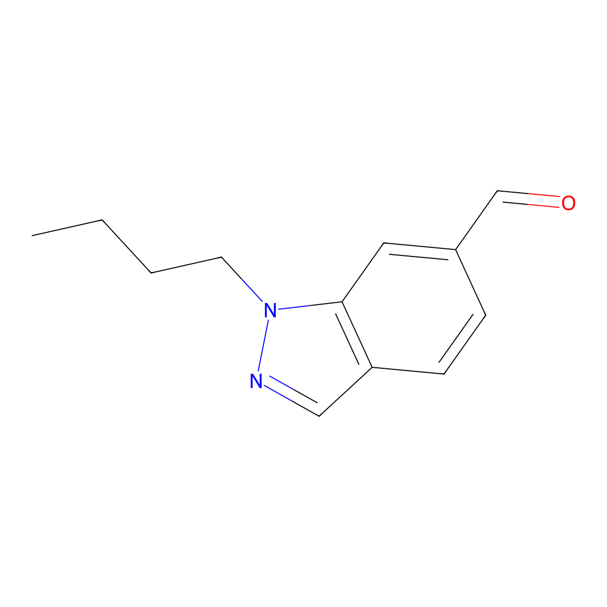 1-Butyl-1H-indazole-6-carbaldehyde molecular structure, CAS 1984178-75-7