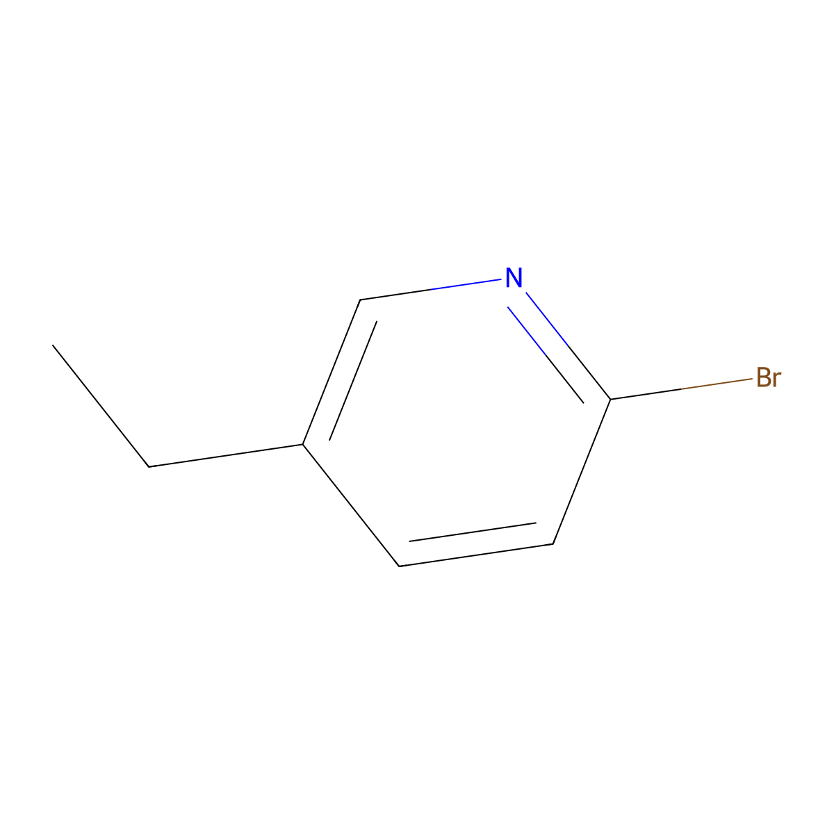 2-Bromo-5-ethylpyridine molecular structure, CAS 19842-08-1