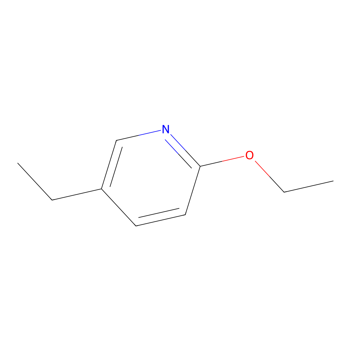 Pyridine, 2-ethoxy-5-ethyl- molecular structure, CAS 19842-09-2