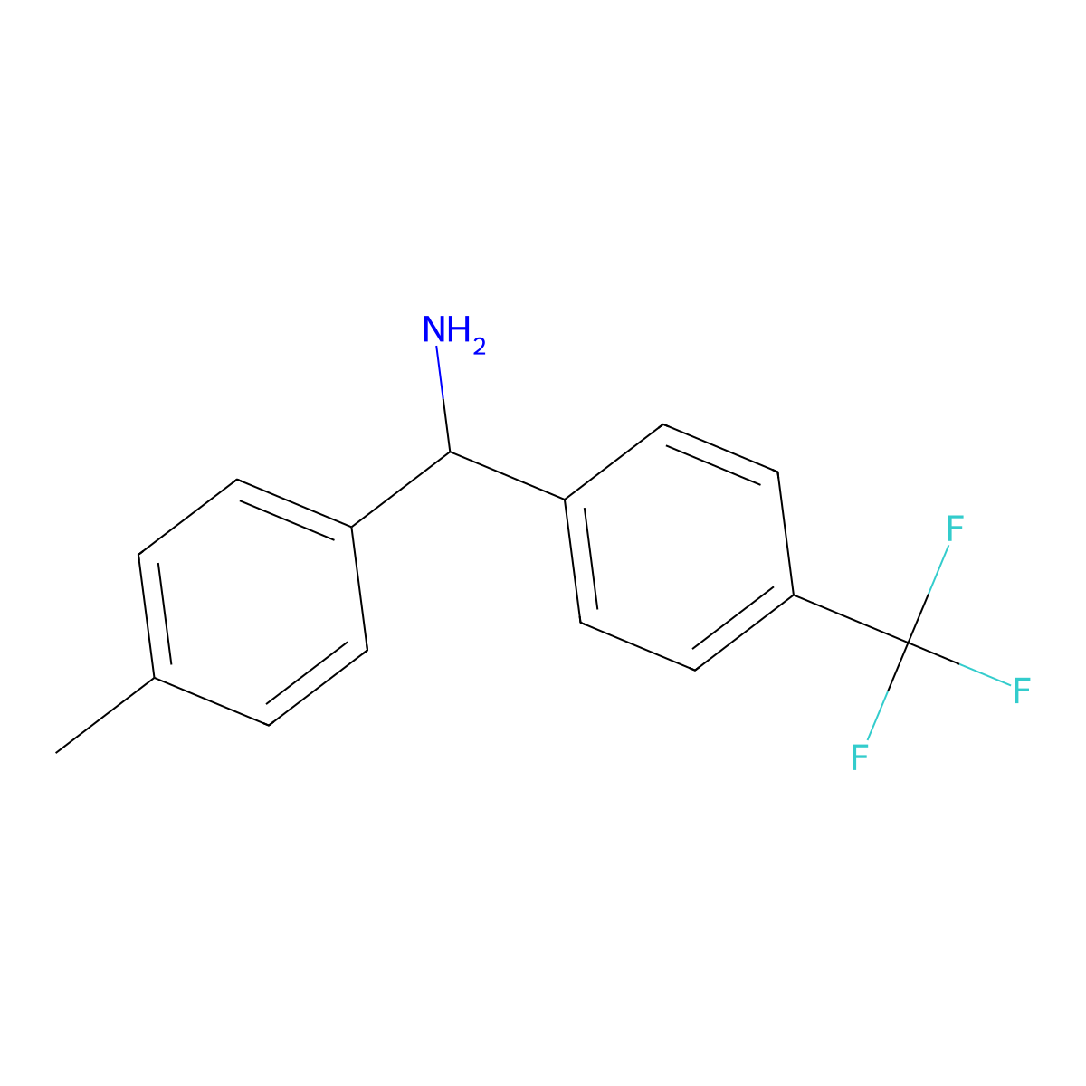 p-Tolyl(4-(trifluoromethyl)phenyl)methanamine molecular structure, CAS 198421-09-9