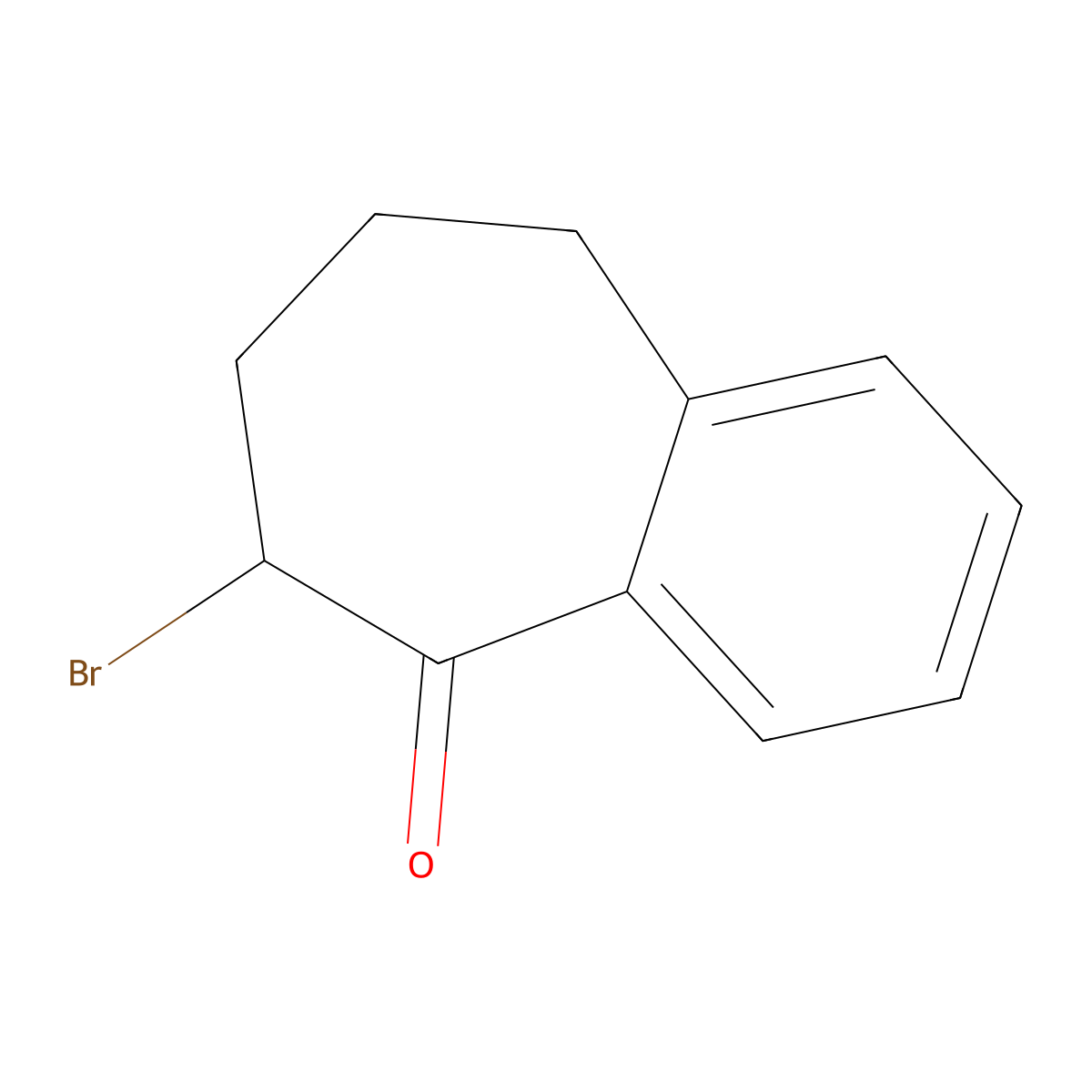 6-bromo-6,7,8,9-tetrahydro-5H-benzo[7]annulen-5-one molecular structure, CAS 19844-70-3