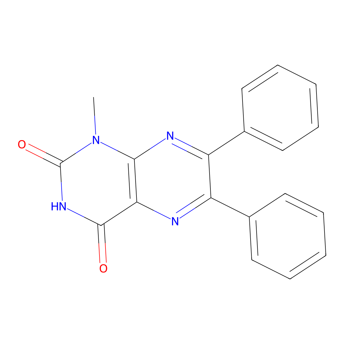 1-Methyl-6,7-diphenyllumazine molecular structure, CAS 19845-24-0