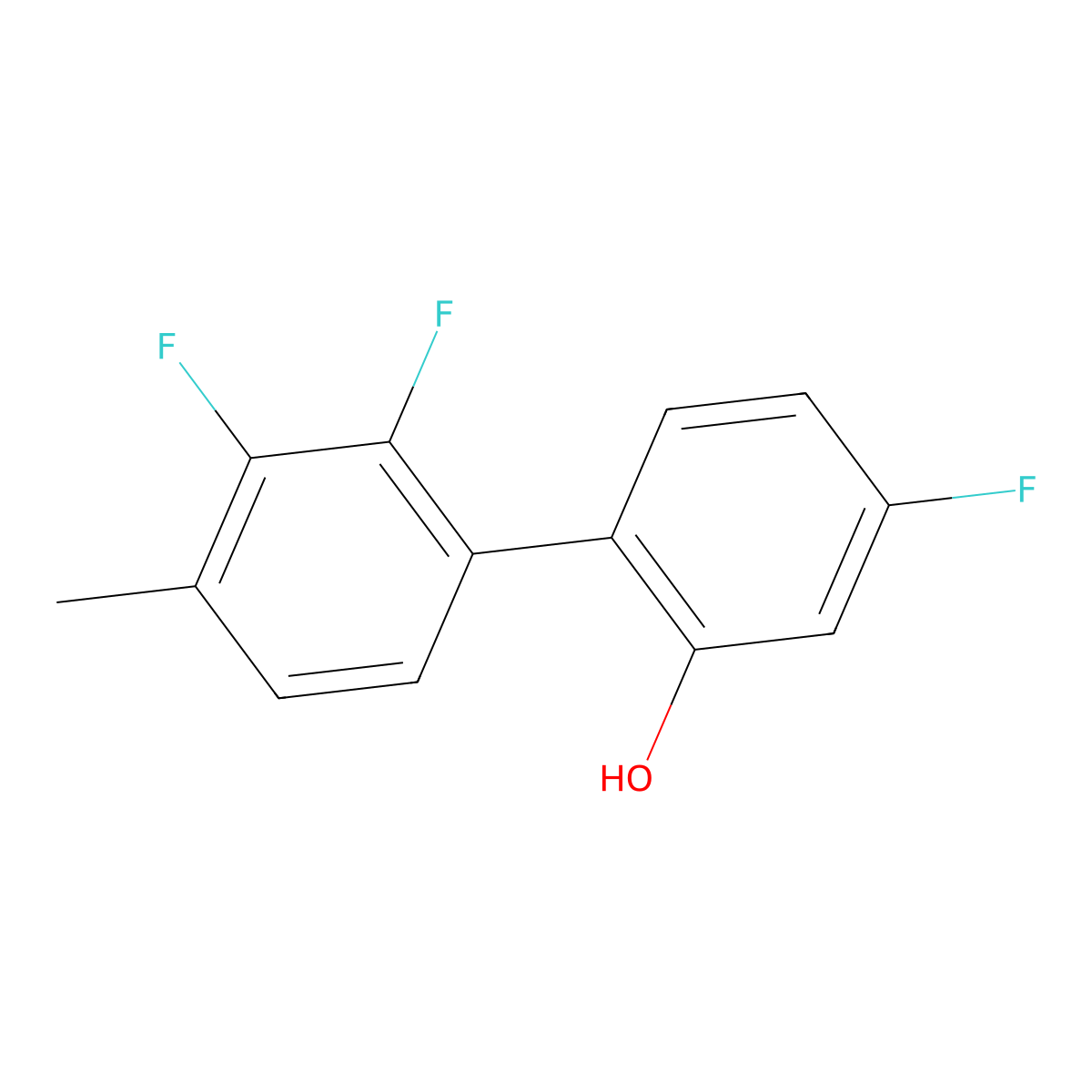 2',3',4-Trifluoro-4'-methyl[1,1'-biphenyl]-2-ol molecular structure, CAS 1984561-00-3