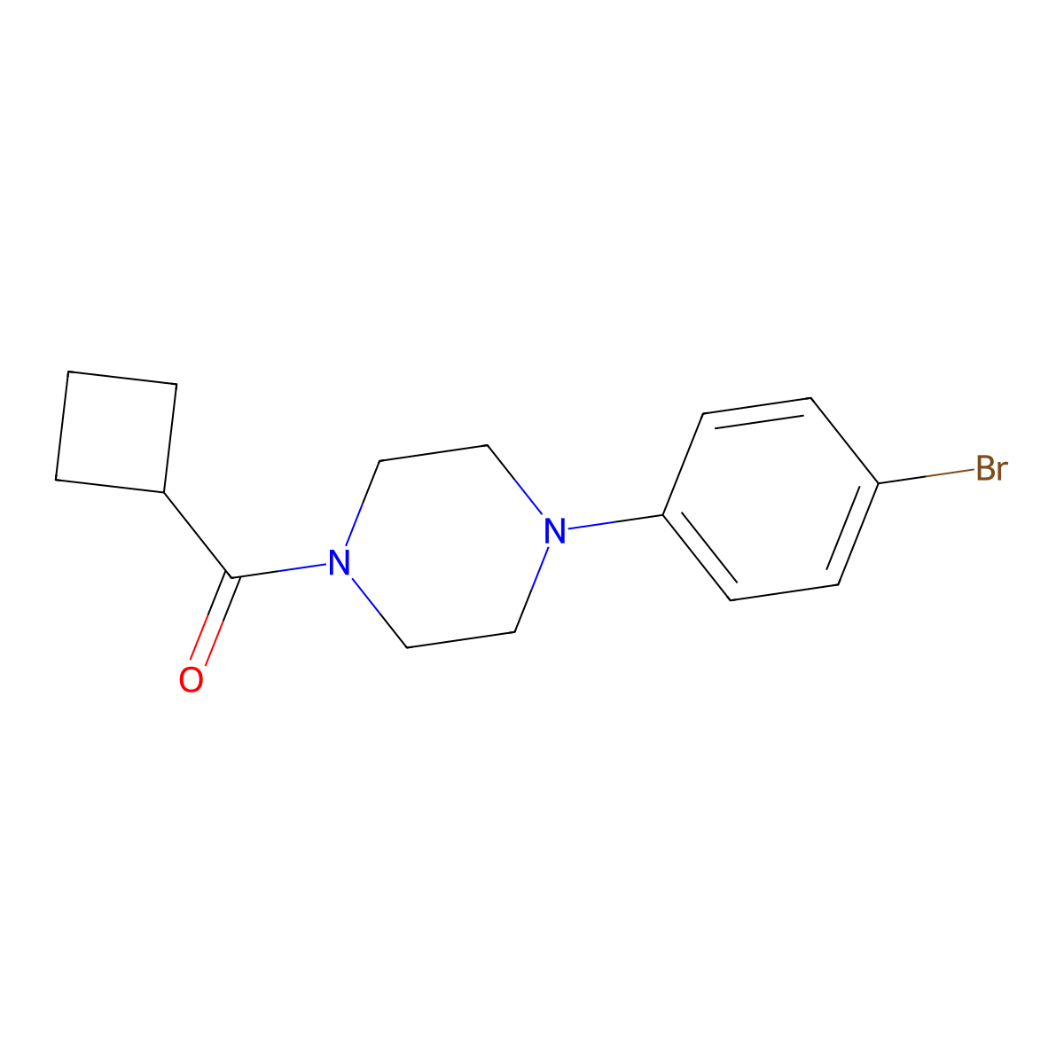 [4-(4-Bromophenyl)-1-piperazinyl]cyclobutylmethanone molecular structure, CAS 1984591-05-0