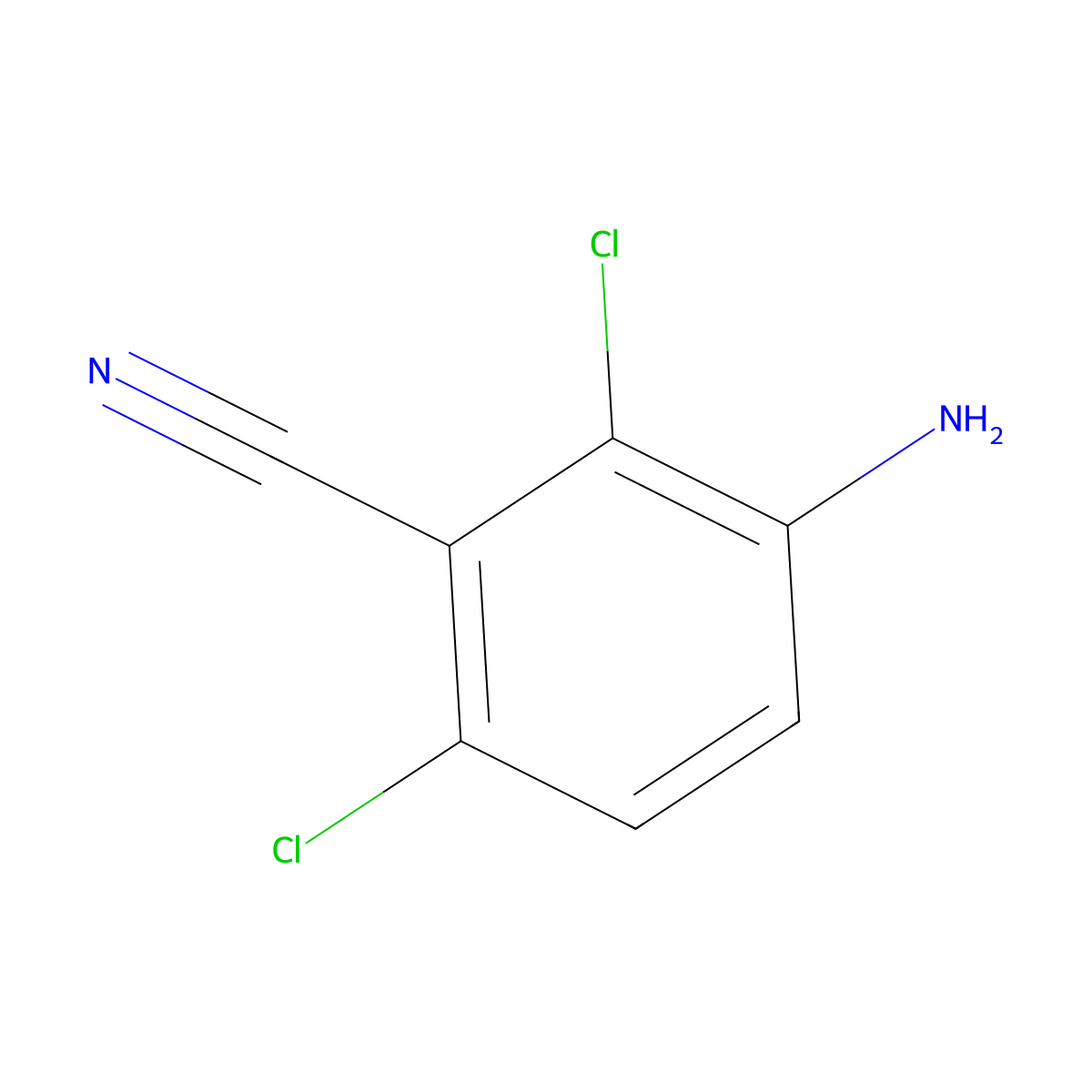 3-Amino-2,6-dichlorobenzonitrile molecular structure, CAS 19846-20-9