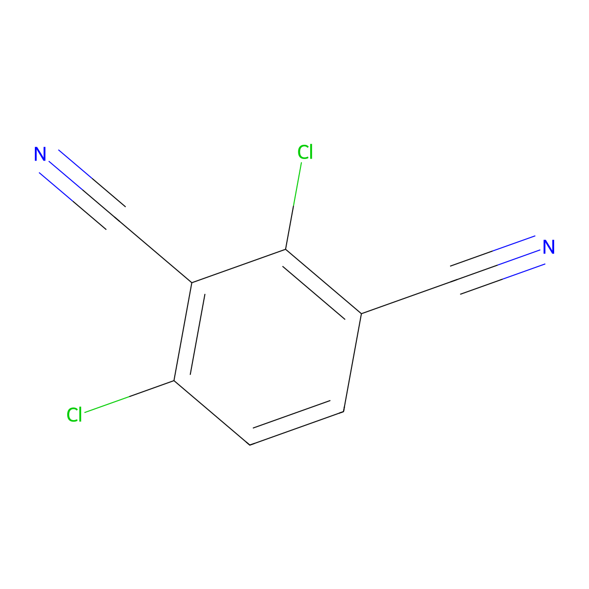 1,3-Benzenedicarbonitrile, 2,4-dichloro- molecular structure, CAS 19846-21-0