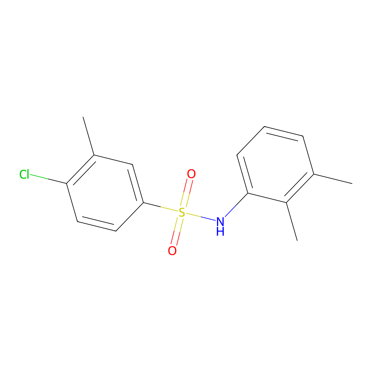 4-chloro-N-(2,3-dimethylphenyl)-3-methylbenzene-1-sulfonamide molecular structure, CAS 1984637-44-6