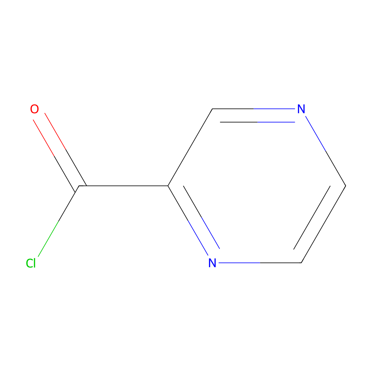 Pyrazinecarbonyl chloride molecular structure, CAS 19847-10-0