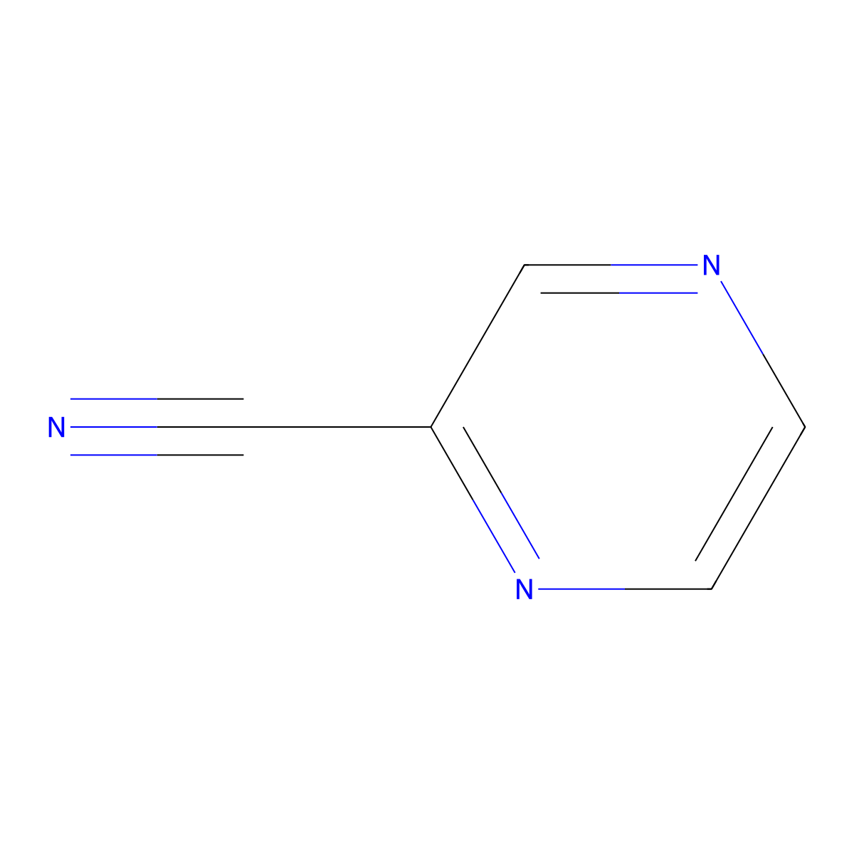 Pyrazinecarbonitrile molecular structure, CAS 19847-12-2