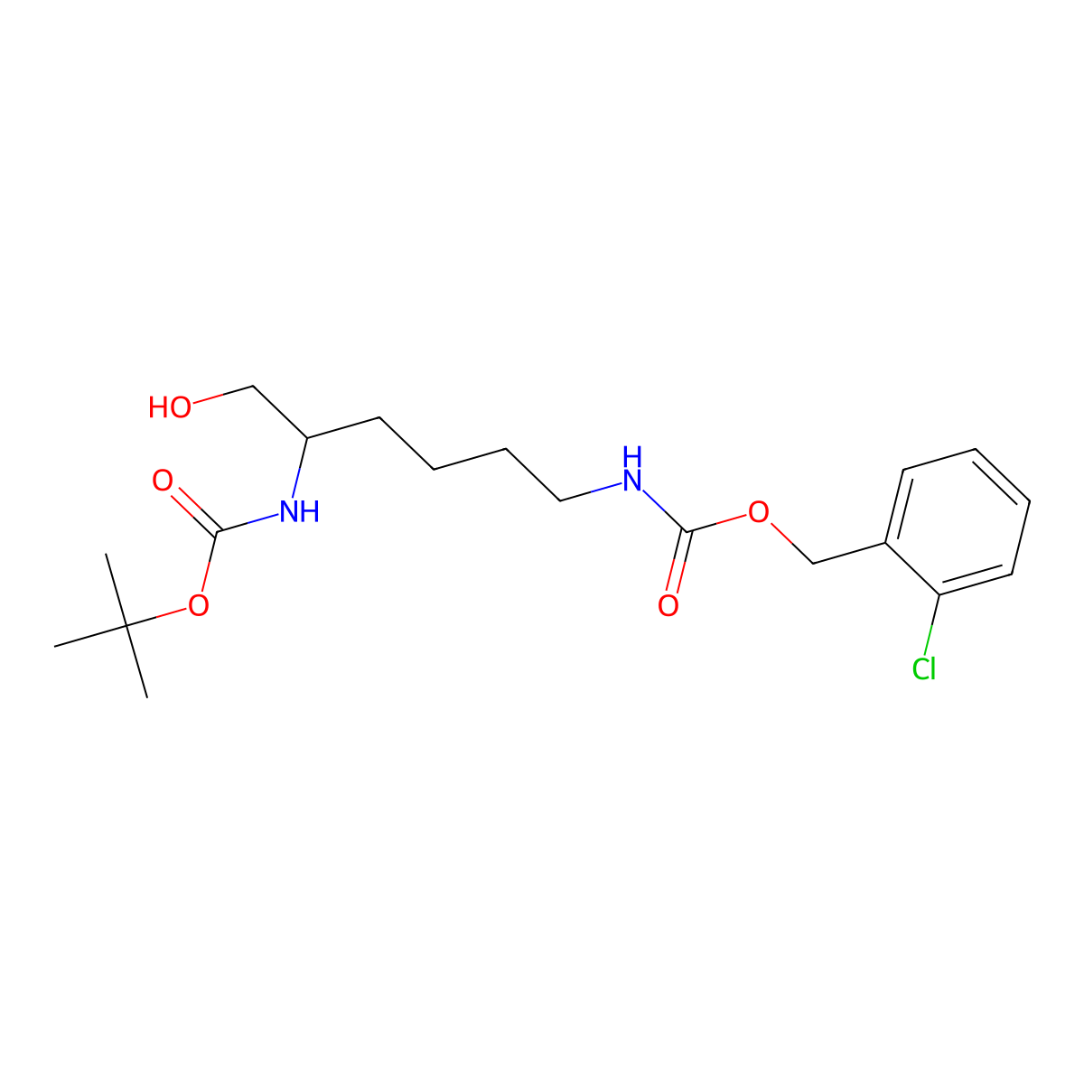 Boc-L-lys(2-CL-Z)-OL molecular structure, CAS 198476-84-5