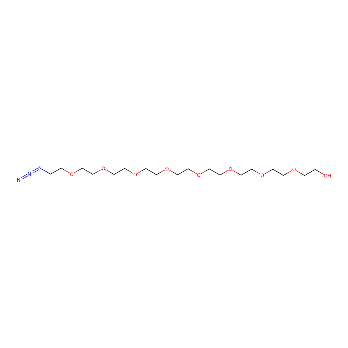 Azido-PEG9-Alcohol molecular structure, CAS 1984776-37-5