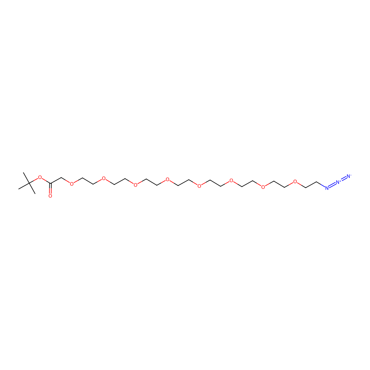 Azido-PEG8-C-Boc molecular structure, CAS 1984776-39-7