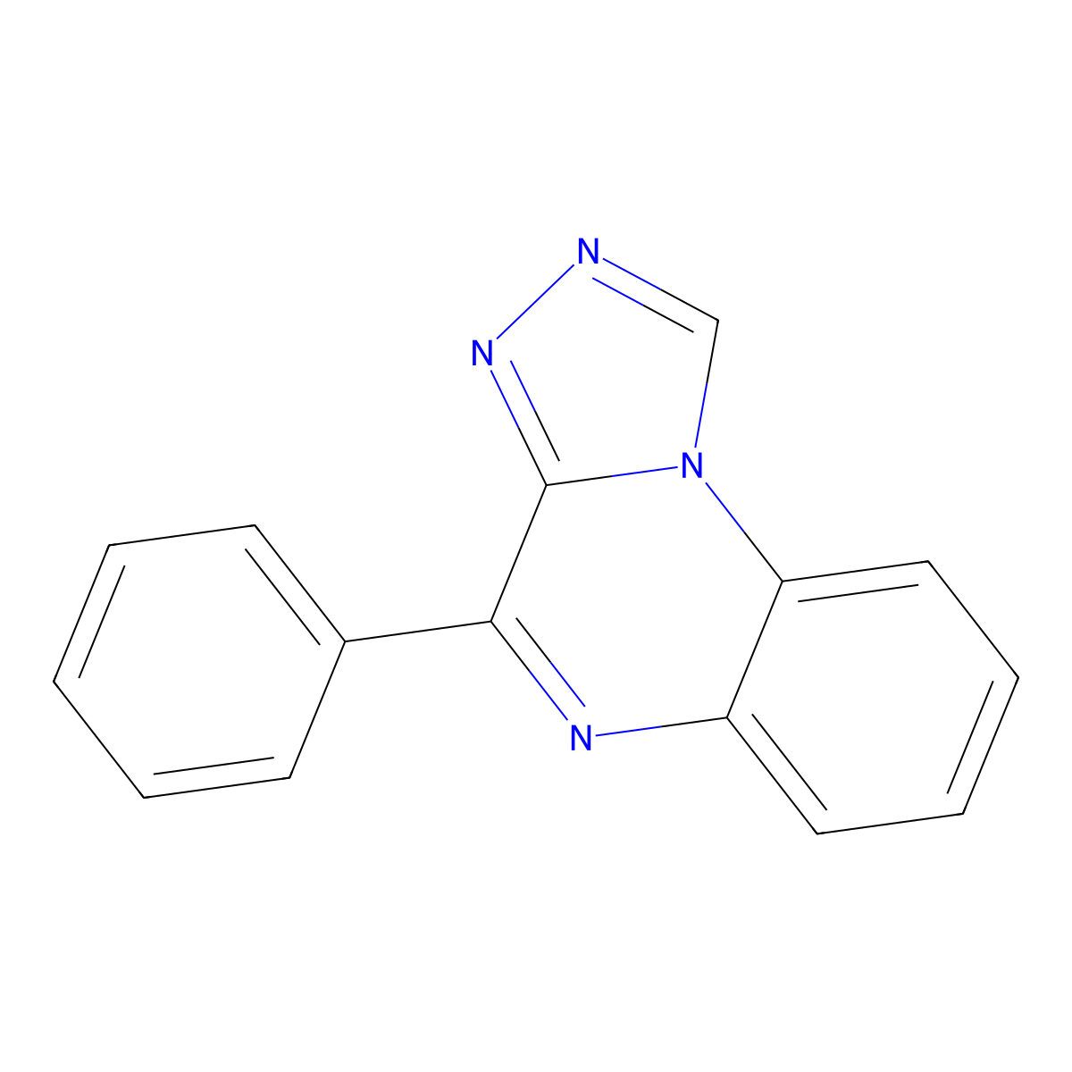 4-Phenyl[1,2,4]triazolo[4,3-a]quinoxaline molecular structure, CAS 19848-85-2