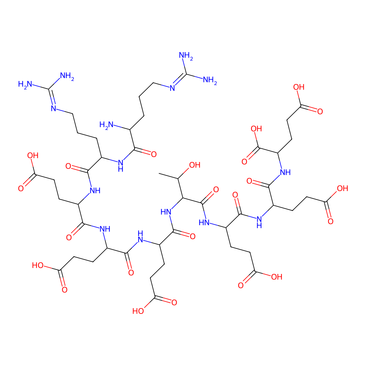 H-Arg-Arg-Glu-Glu-Glu-Thr-Glu-Glu-Glu-OH molecular structure, CAS 198481-81-1