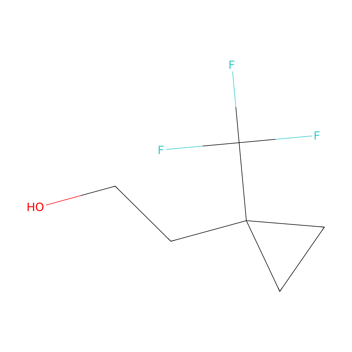 2-(1-(Trifluoromethyl)cyclopropyl)ethan-1-ol molecular structure, CAS 1984826-70-1