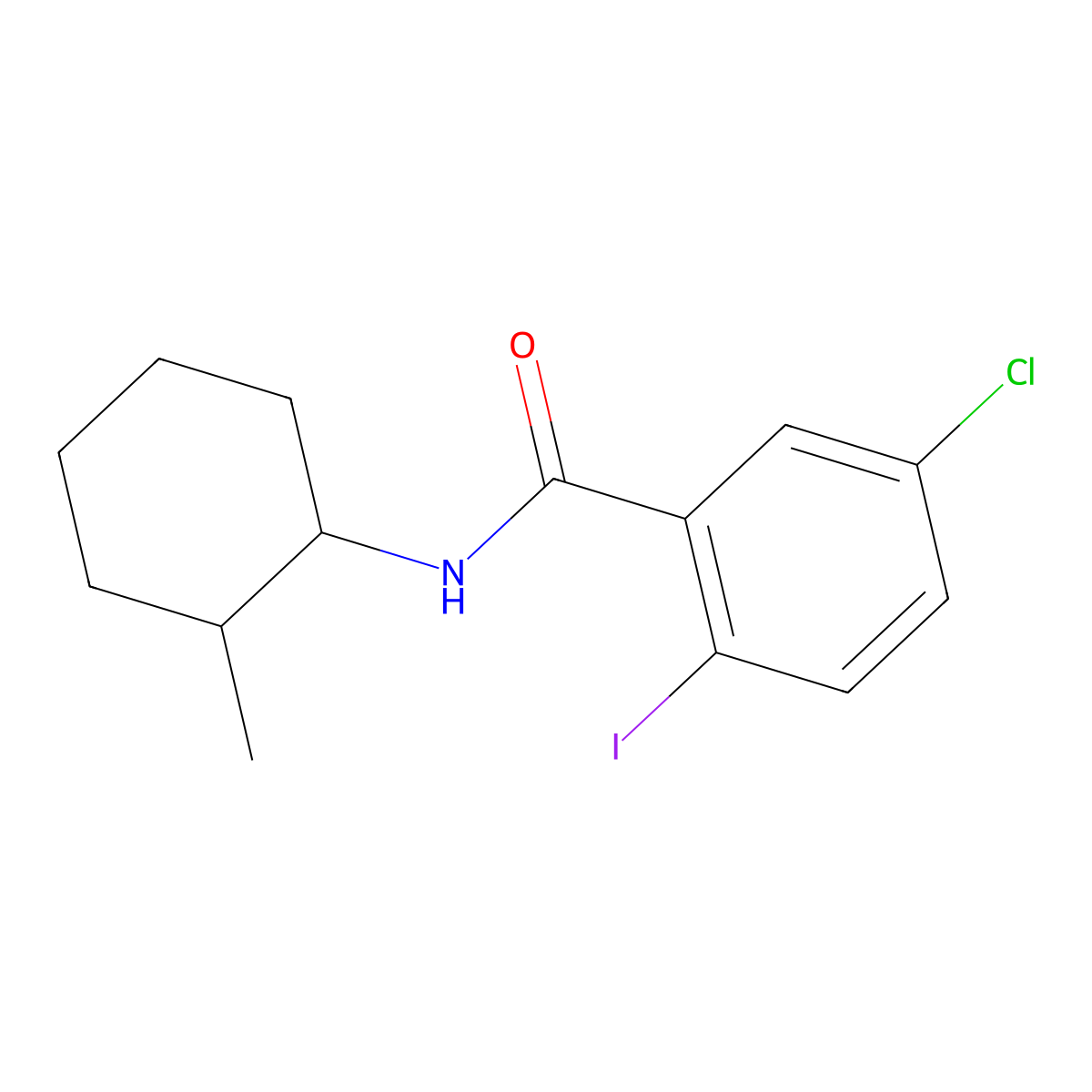 5-Chloro-2-iodo-N-(2-methylcyclohexyl)benzamide molecular structure, CAS 1984863-33-3