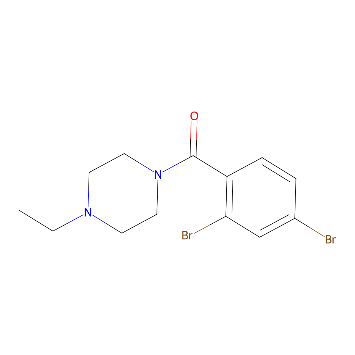 (2,4-Dibromophenyl)(4-ethyl-1-piperazinyl)methanone molecular structure, CAS 1984867-36-8