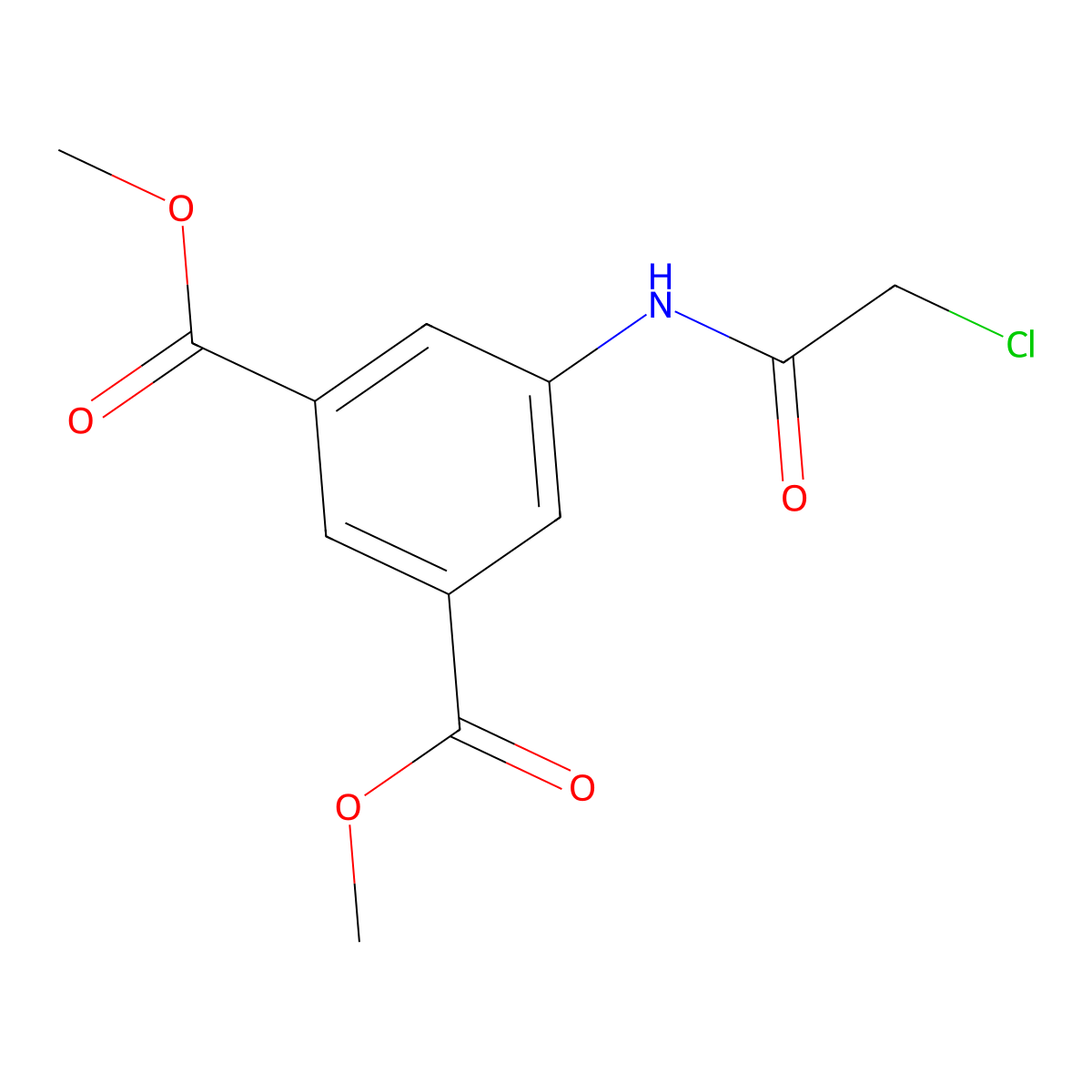 Dimethyl 5-[(chloroacetyl)amino]isophthalate molecular structure, CAS 198488-19-6