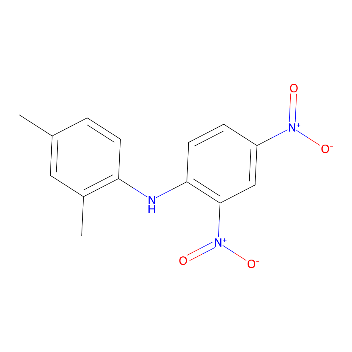 N-(2,4-dinitrophenyl)-2,4-dimethylaniline molecular structure, CAS 198488-49-2
